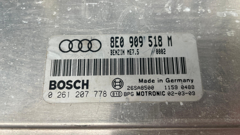 8E0909518M AUDI A4 ENGINE CONTROL UNIT ECU