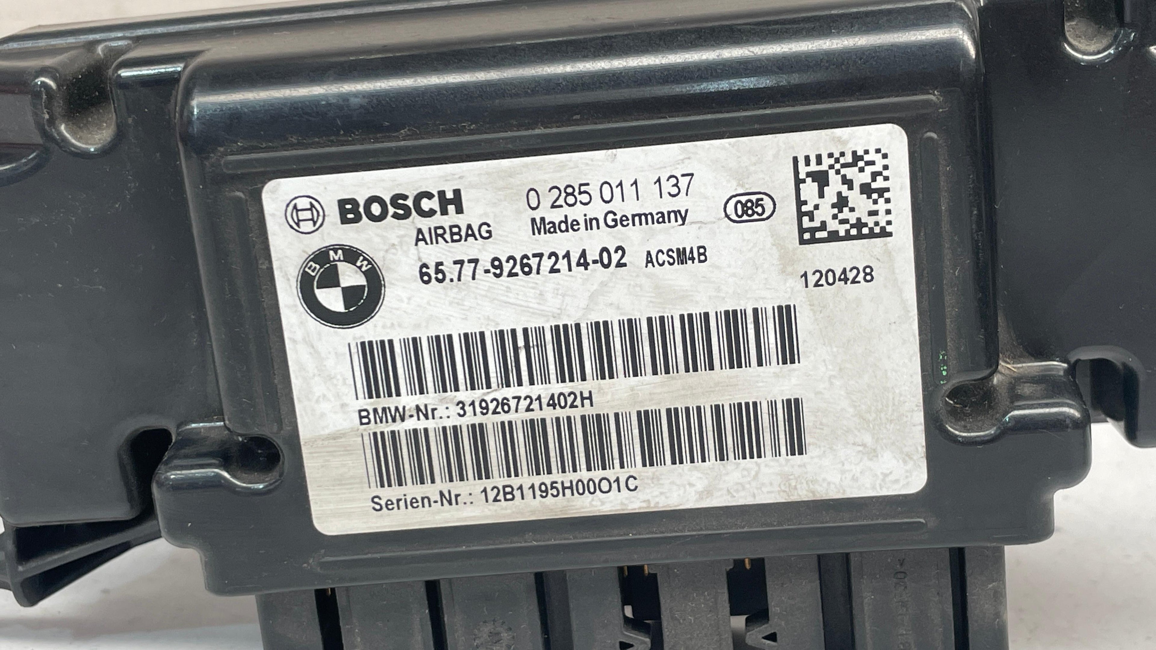 9267214-02 BMW SERIES 1 CRASH CONTROL UNIT