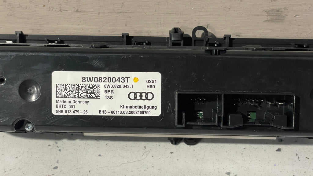 8W0820043T AUDI A5 HEATER CONTROL PANEL SWITCH
