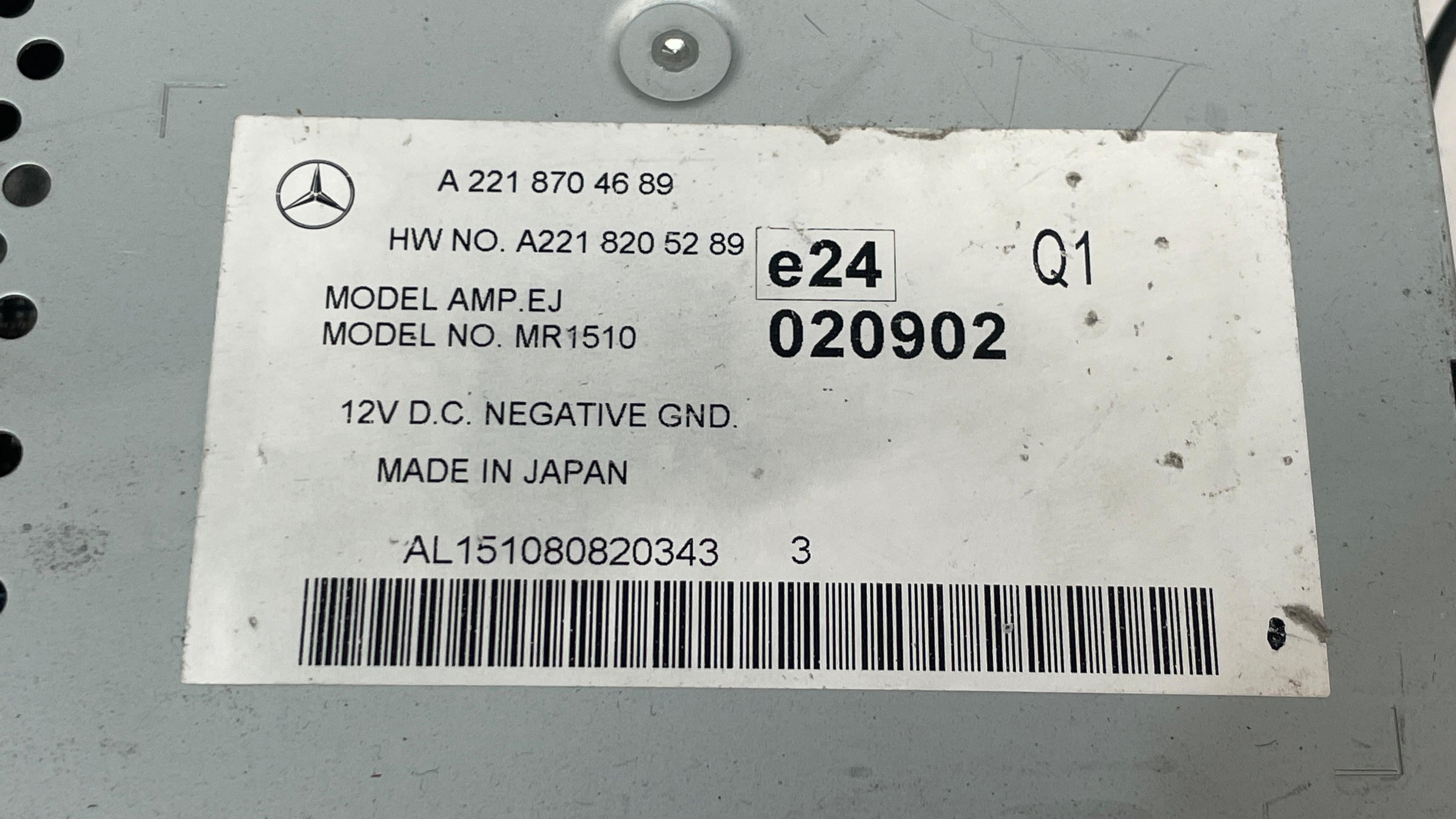 A2218704689 MERCEDES W221 AMPLIFIER SOUND SYSTEM RADIO
