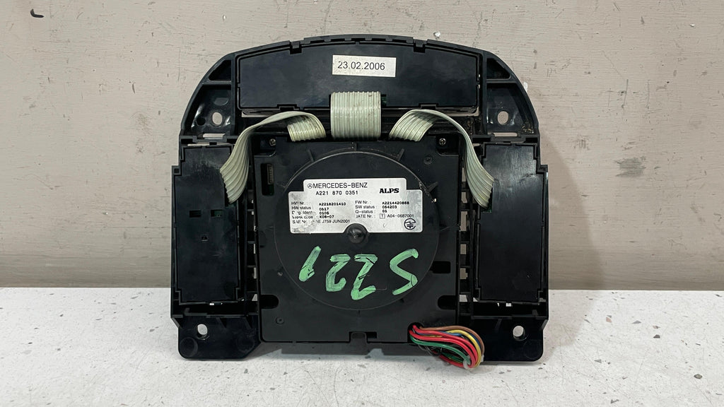 A2218700351 MERCEDES BENZ W221 MULTIMEDIA CONTROL SWITCH