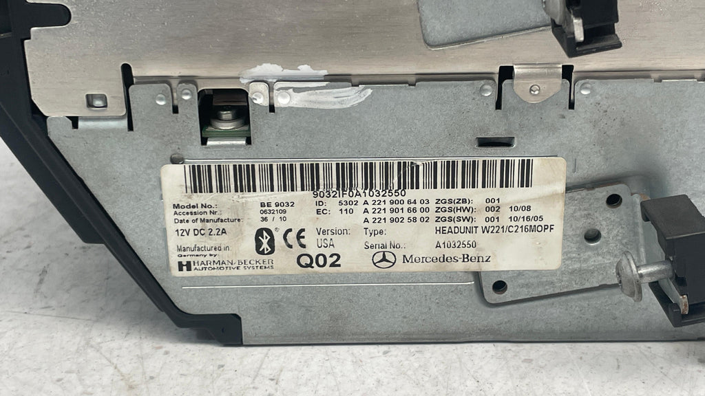 A2219006403 MERCEDES W221 RADIO HEAD UNIT NAVIGATION COMMAND