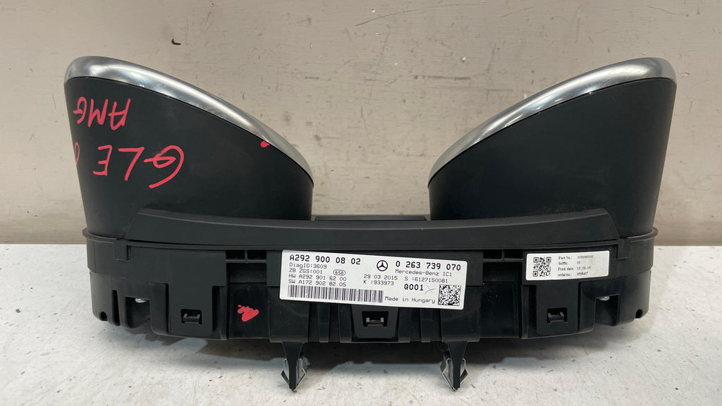A2929000802 MERCEDES GLE W292  SPEEDOMETER INSTRUMENT CLUSTER PANEL