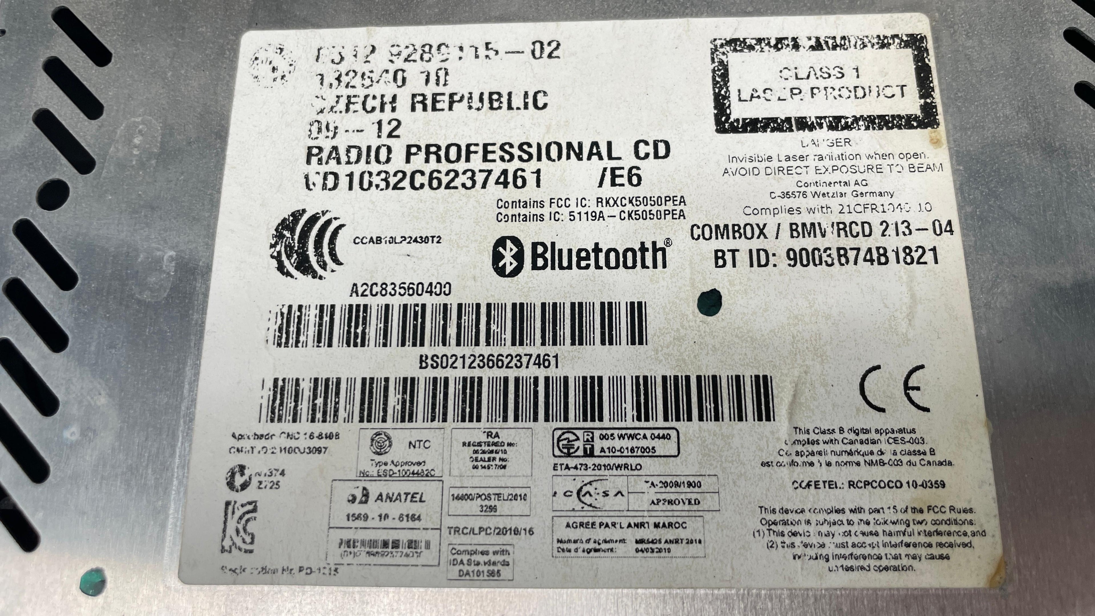 9289115-02 BMW SERIES 3 RADIO CD NAVIGATION CONTROLLER