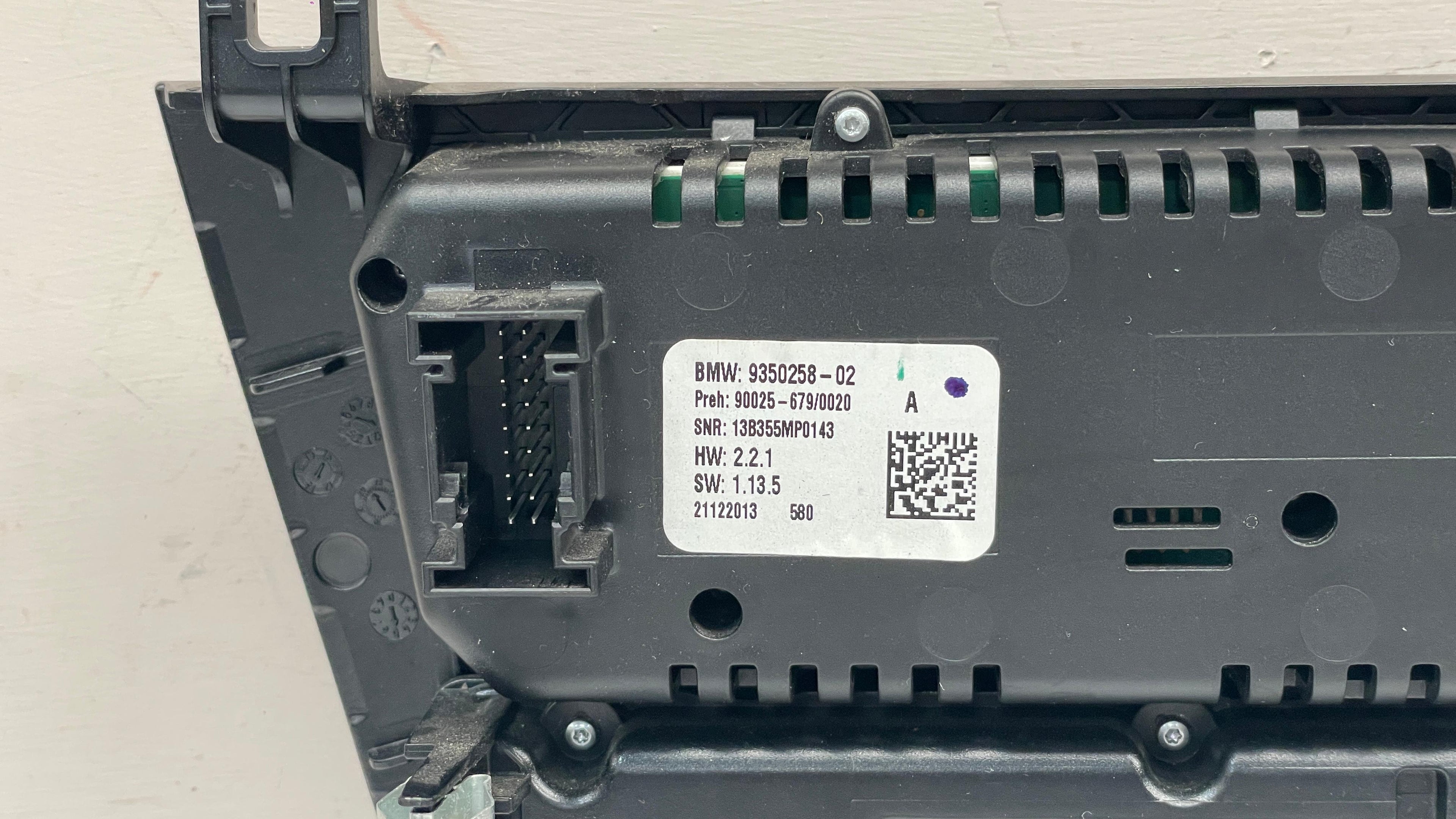 9350258-02 BMW F15 HEATER AC CLIMATE CONTROL