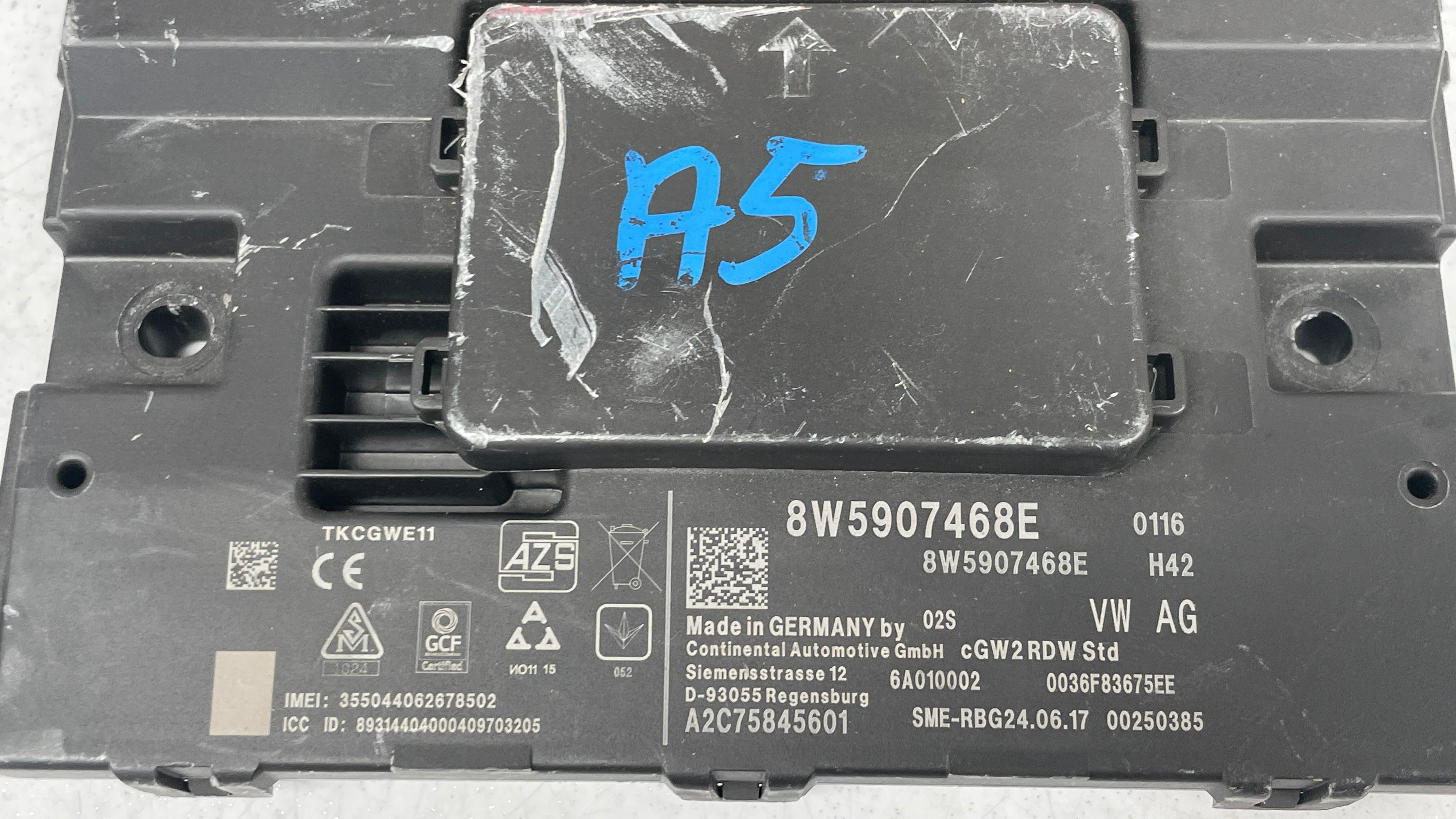 8W5907468E AUDI A5 GATEWAY CONTROL UNIT