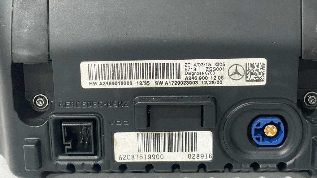A2469001206 MERCEDES B CLASS W246 DISPLAY SCREEN UNIT