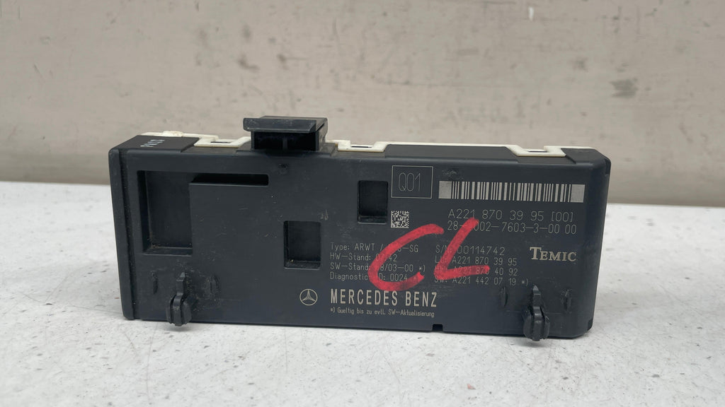 A2218703995 MERCEDES CL TRUNK RELEASE CONTROL MODULE