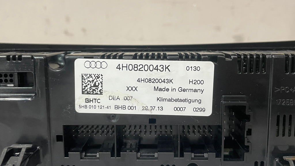 4H0820043K AUDI A4 CLIMATE AC  CONTROL PANEL SWITCH