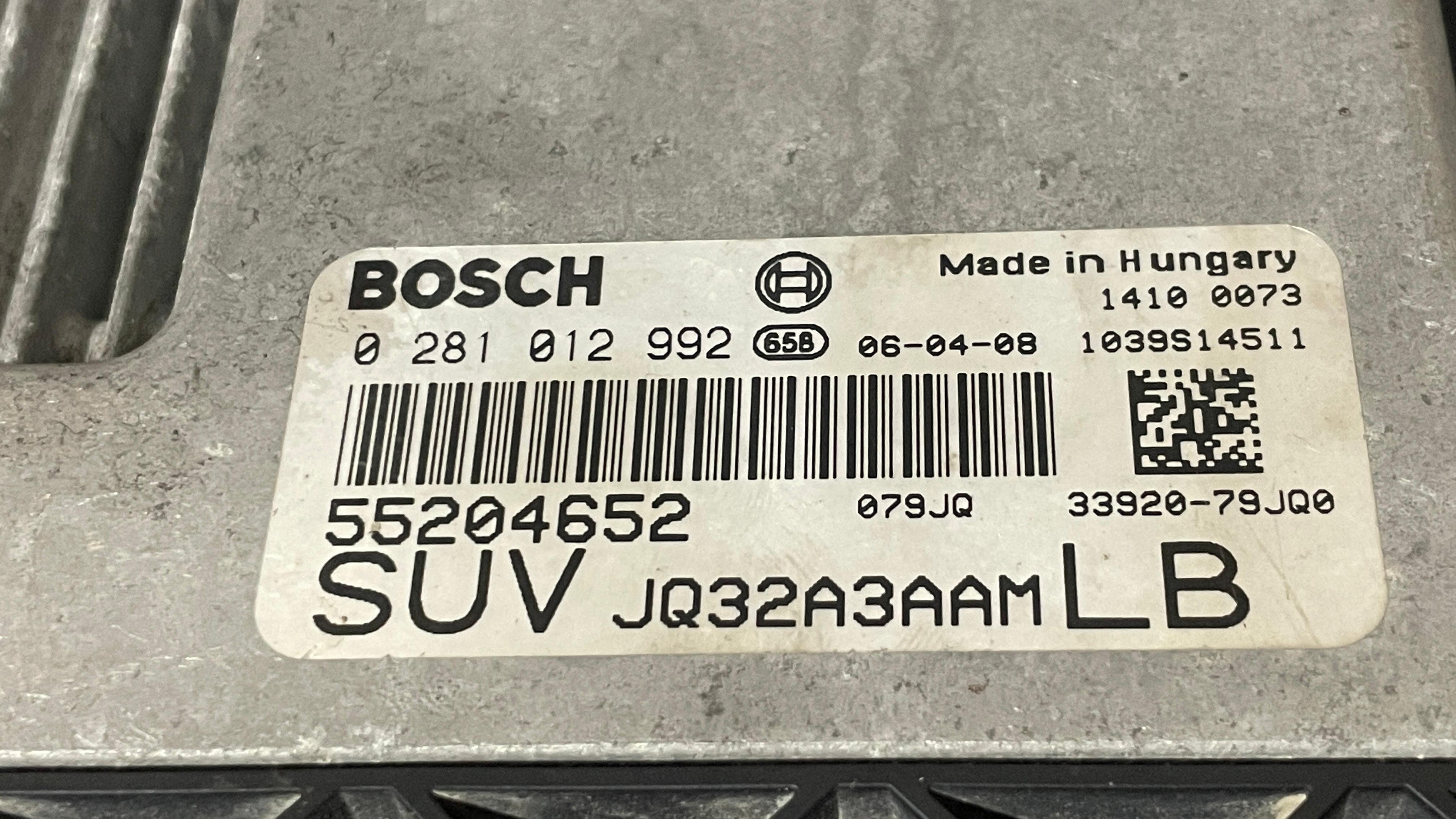 55204652 SUZUKI SX4 ENGINE CONTROL UNIT ECU