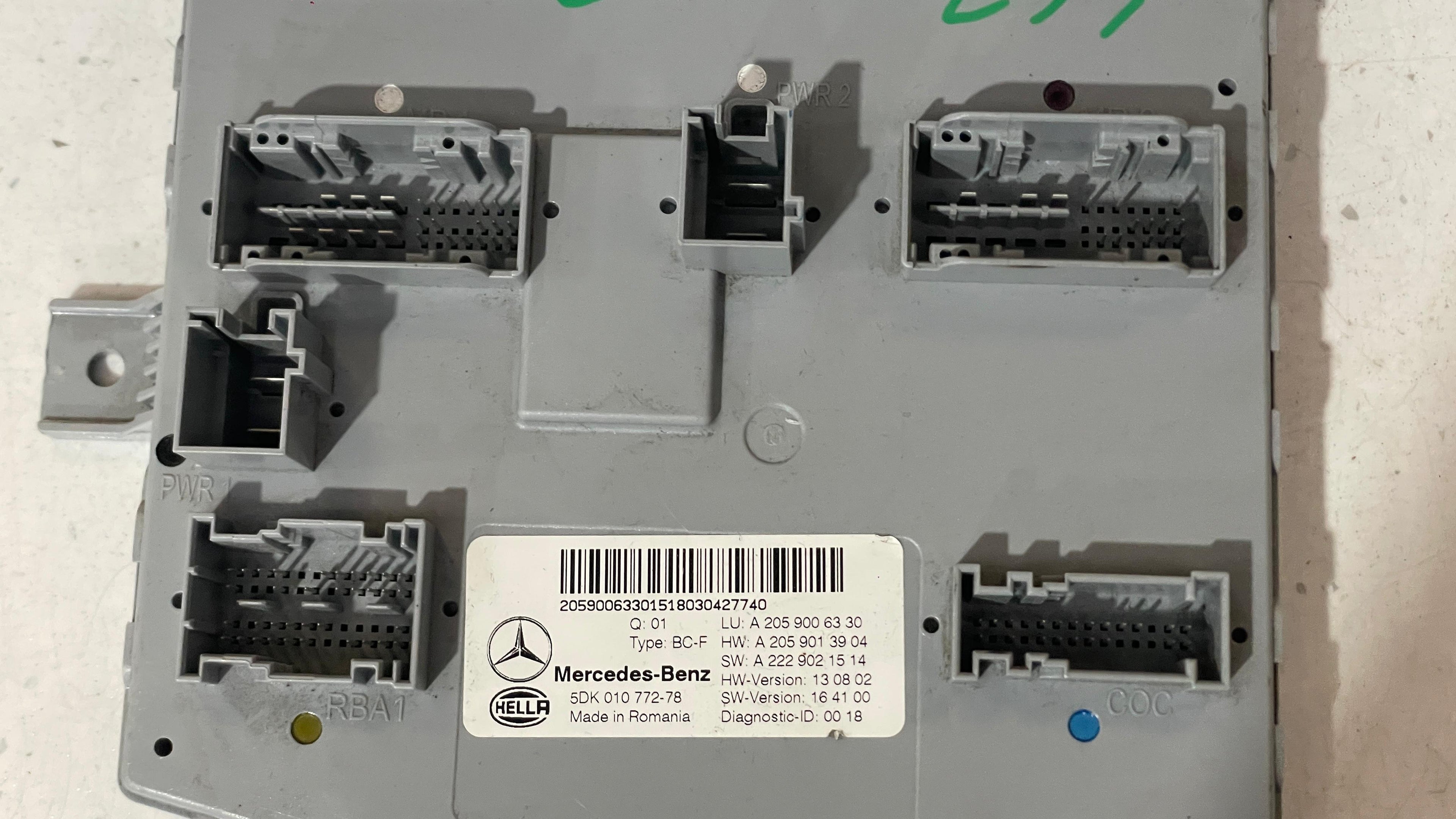 A2059006330 MERCEDES W205 SAM CONTROL MODULE UNIT