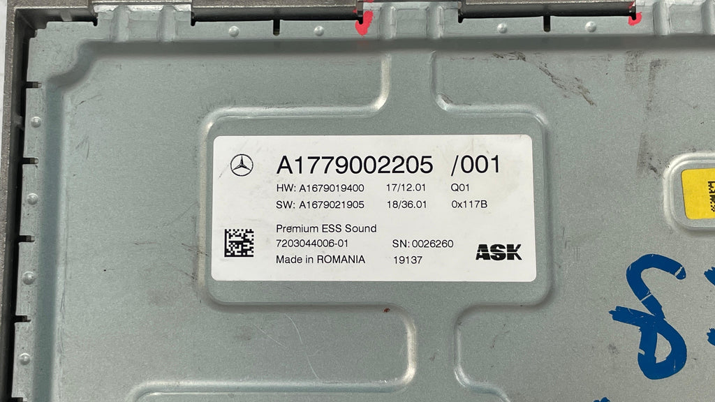 A1779002205 MERCEDES A CLASS AMPLIFIER PREMIUM LESS SOUND