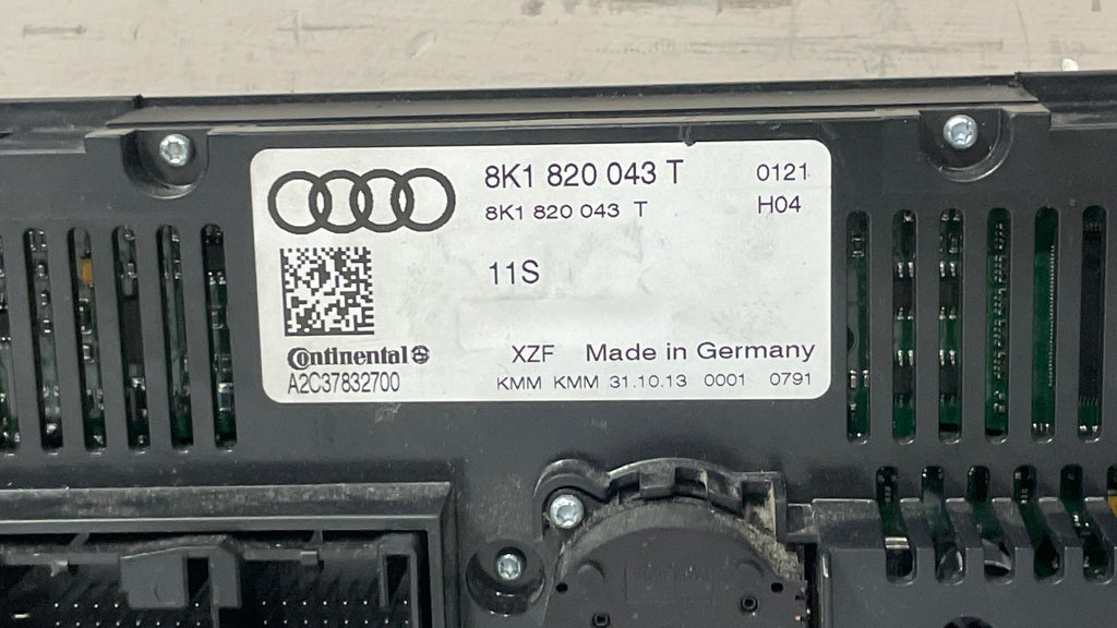 8K1820043T AUDI Q5 CLIMATE AC  CONTROL PANEL