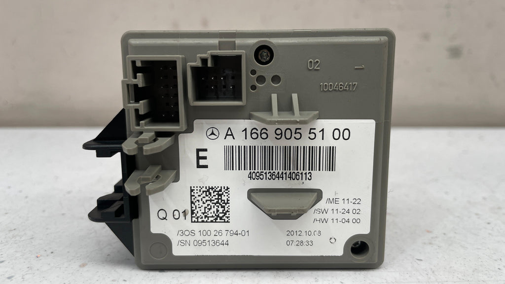 A1669055100 MERCEDES W166 IGNITION KEY  SWITCH MODULE