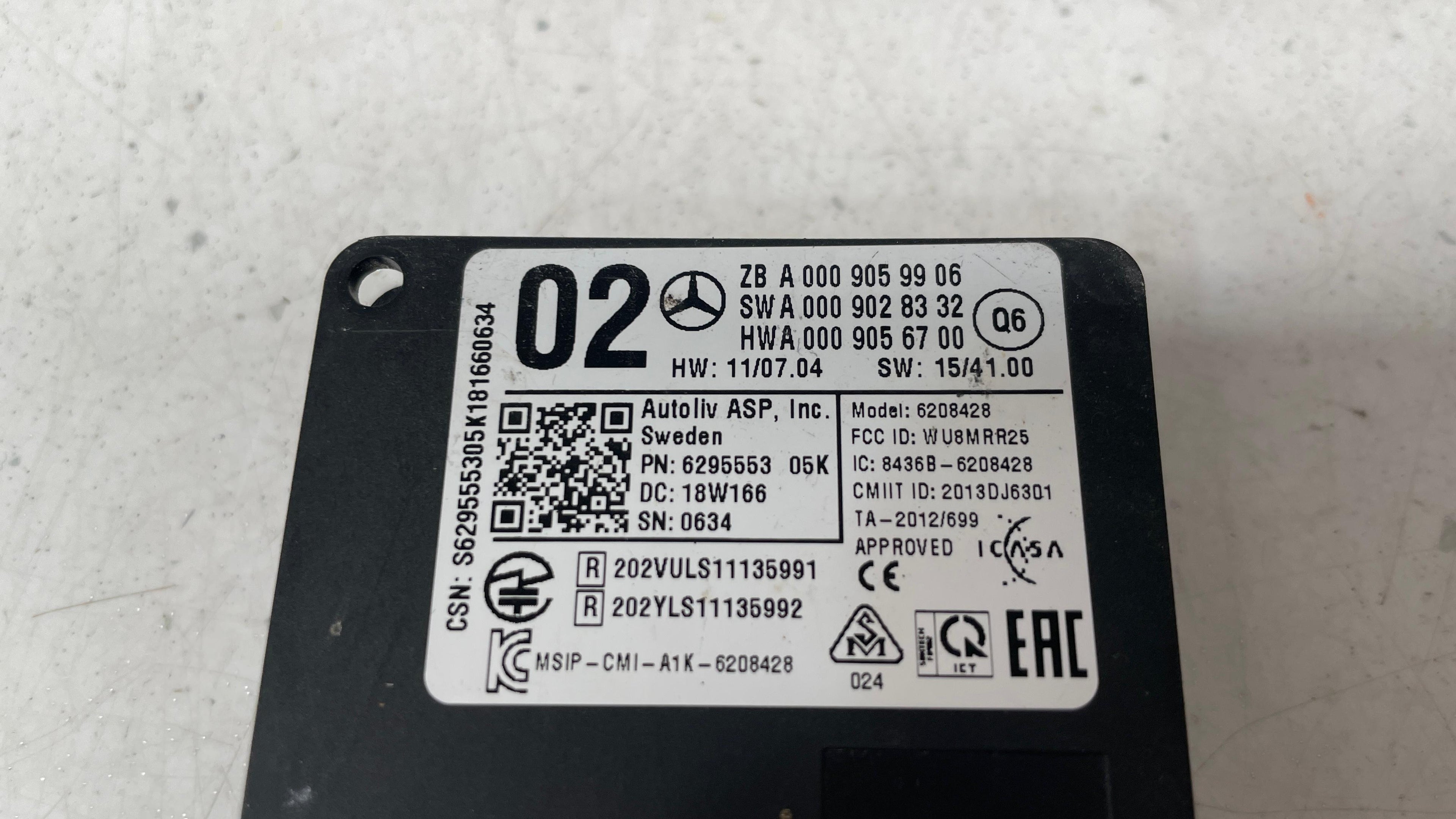 A0009059906 MERCEDES GLE BLIND SPOT RADAR SENSOR