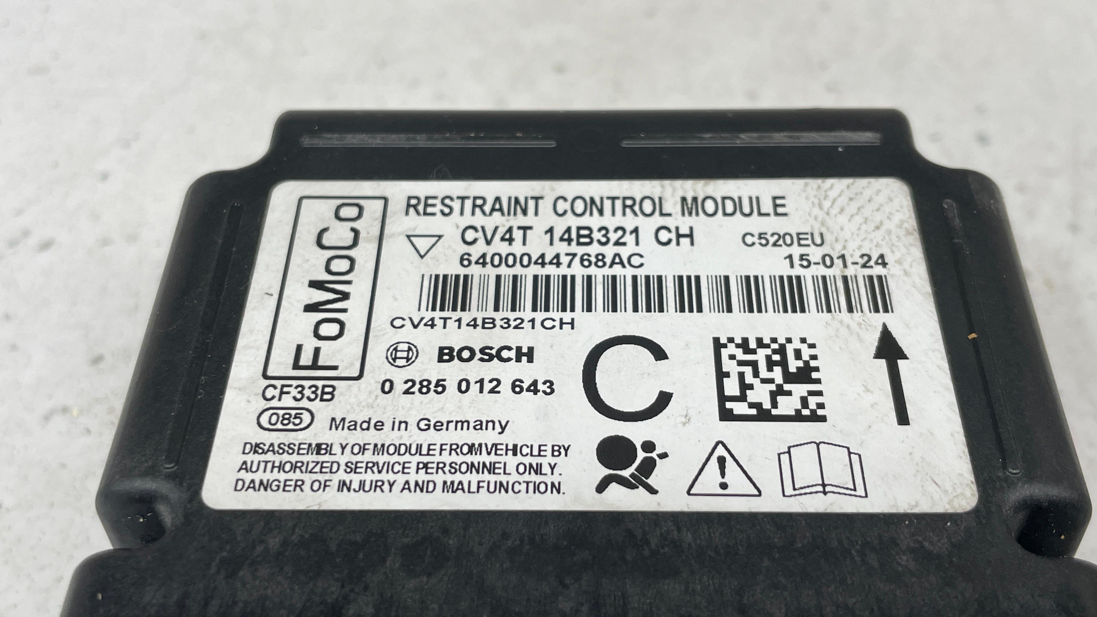 CV4T14B321CH FORD KUGA SRS CONTROL MODULE