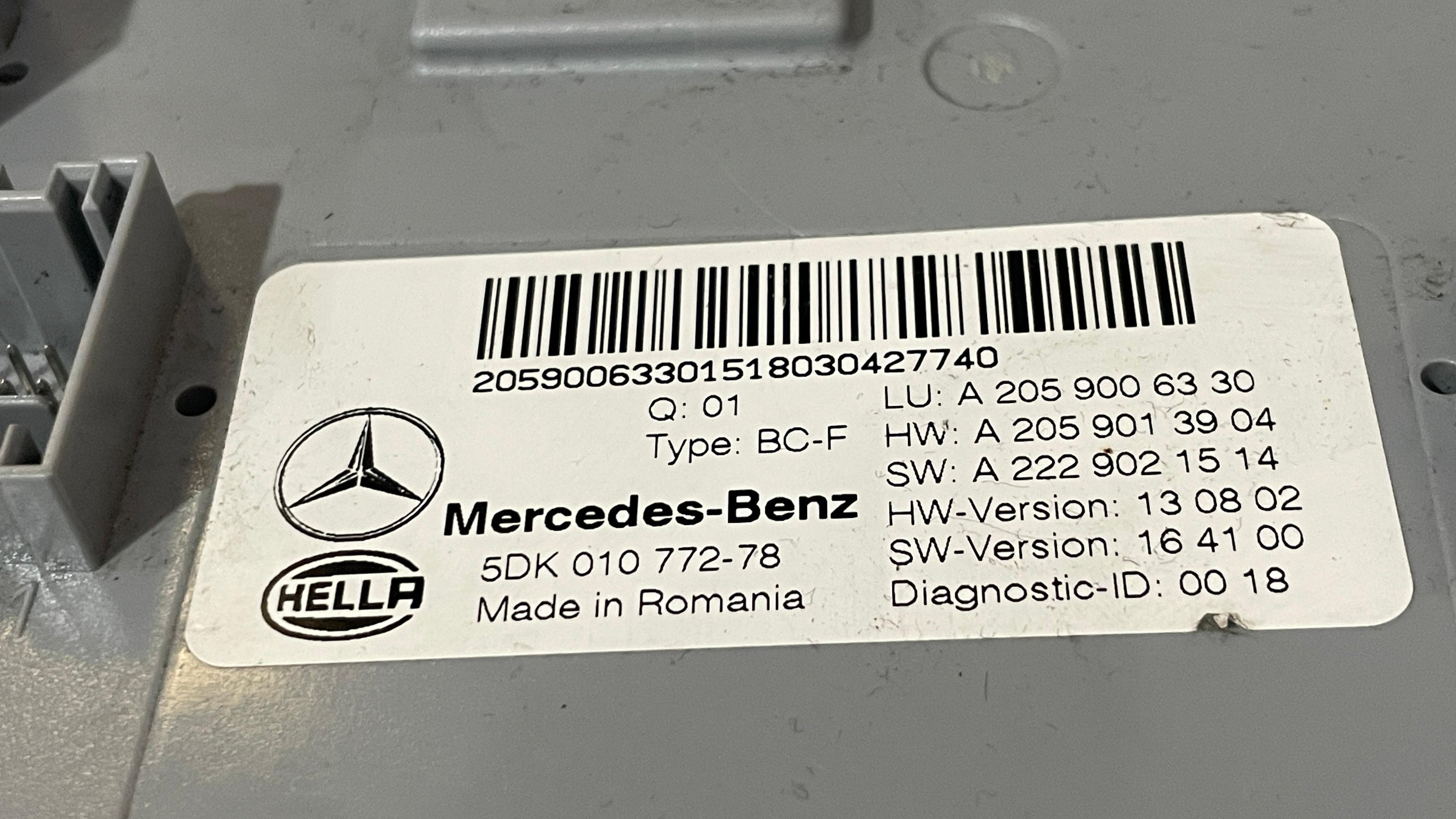 A2059006330 MERCEDES W205 SAM CONTROL MODULE UNIT