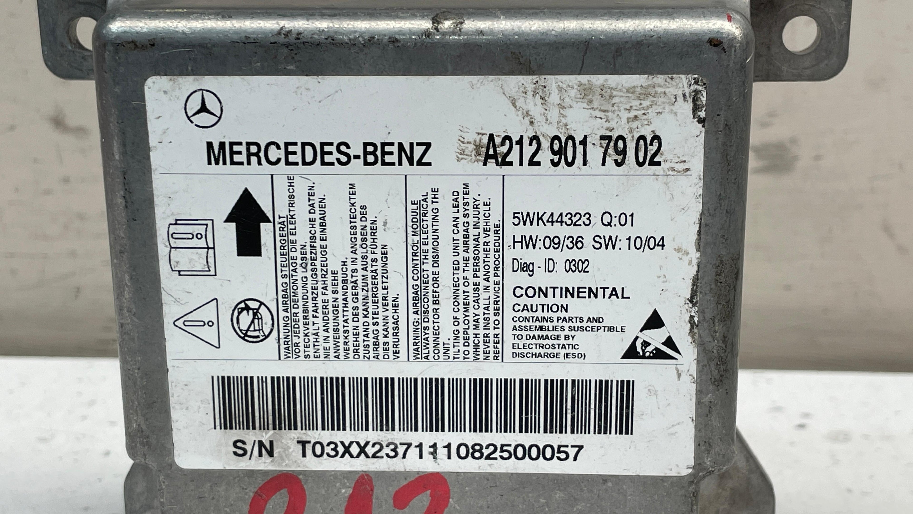 A2129017902 MERCEDES W218 SRS CONTROL UNIT MODULE UNIT