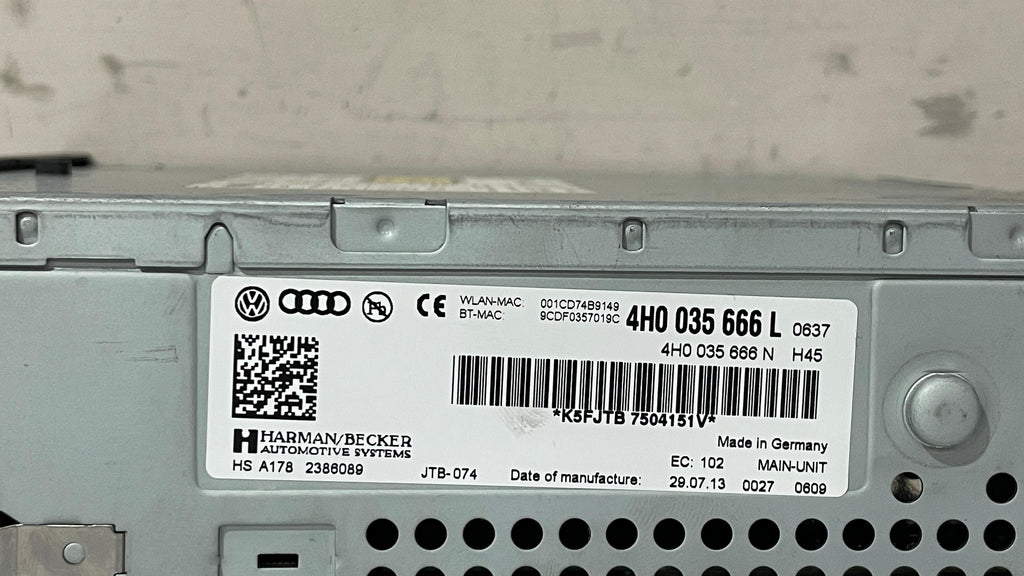 4H0035666L AUDI A8 MULTIMEDIA HEAD UNIT