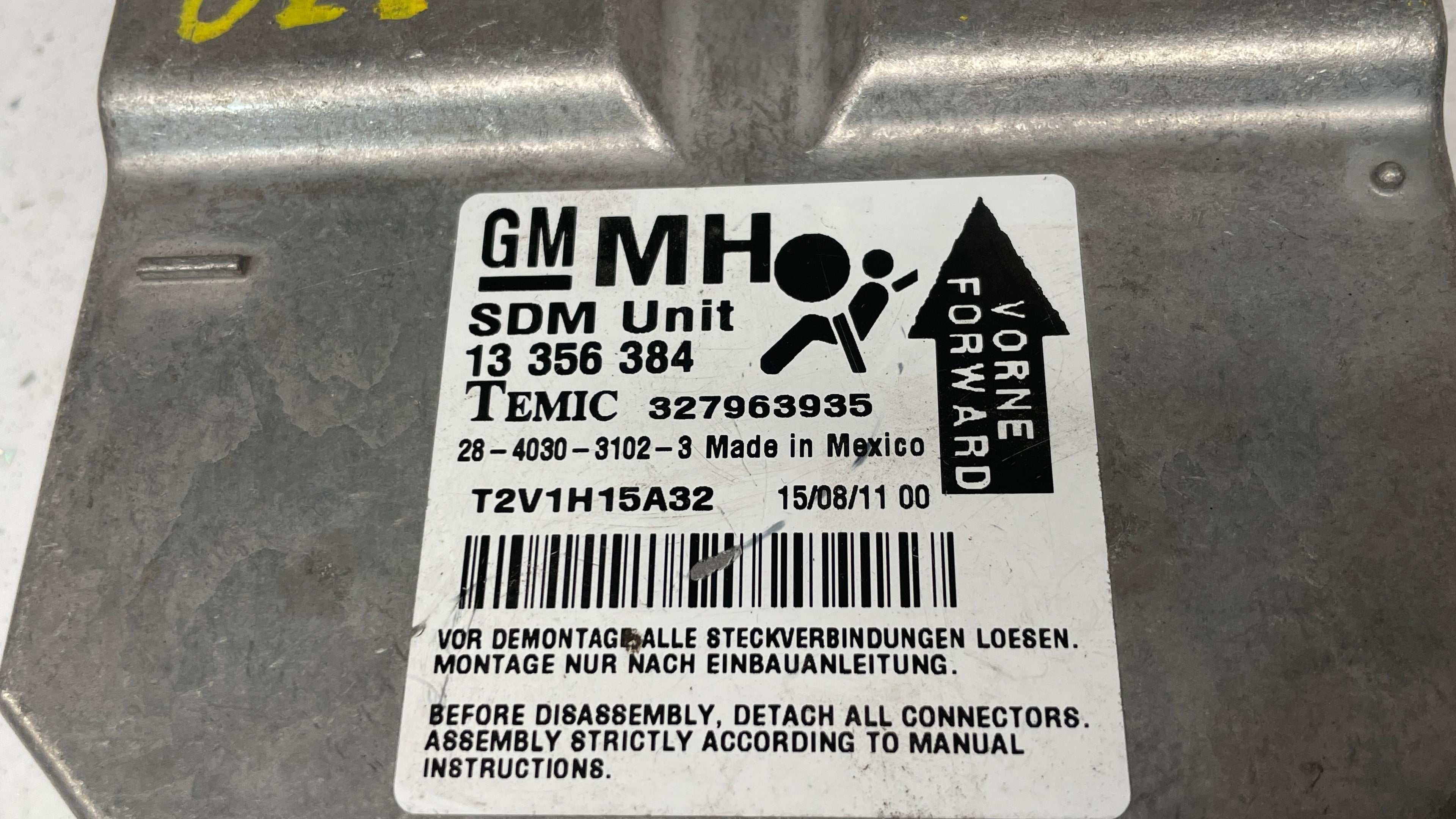 327963935 OPEL CORSA SRS CONTROL UNIT
