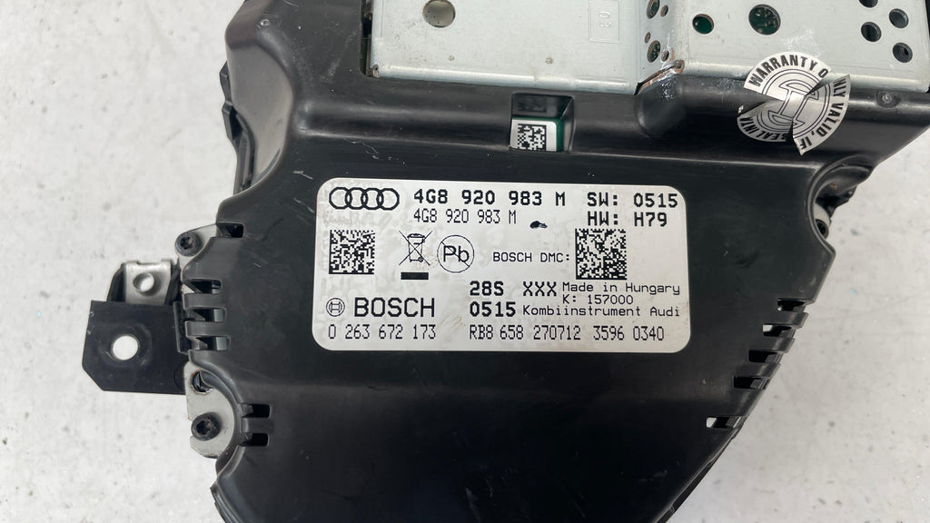 4G8920983M AUDI A6 INSTRUMENT CLUSTER PANEL