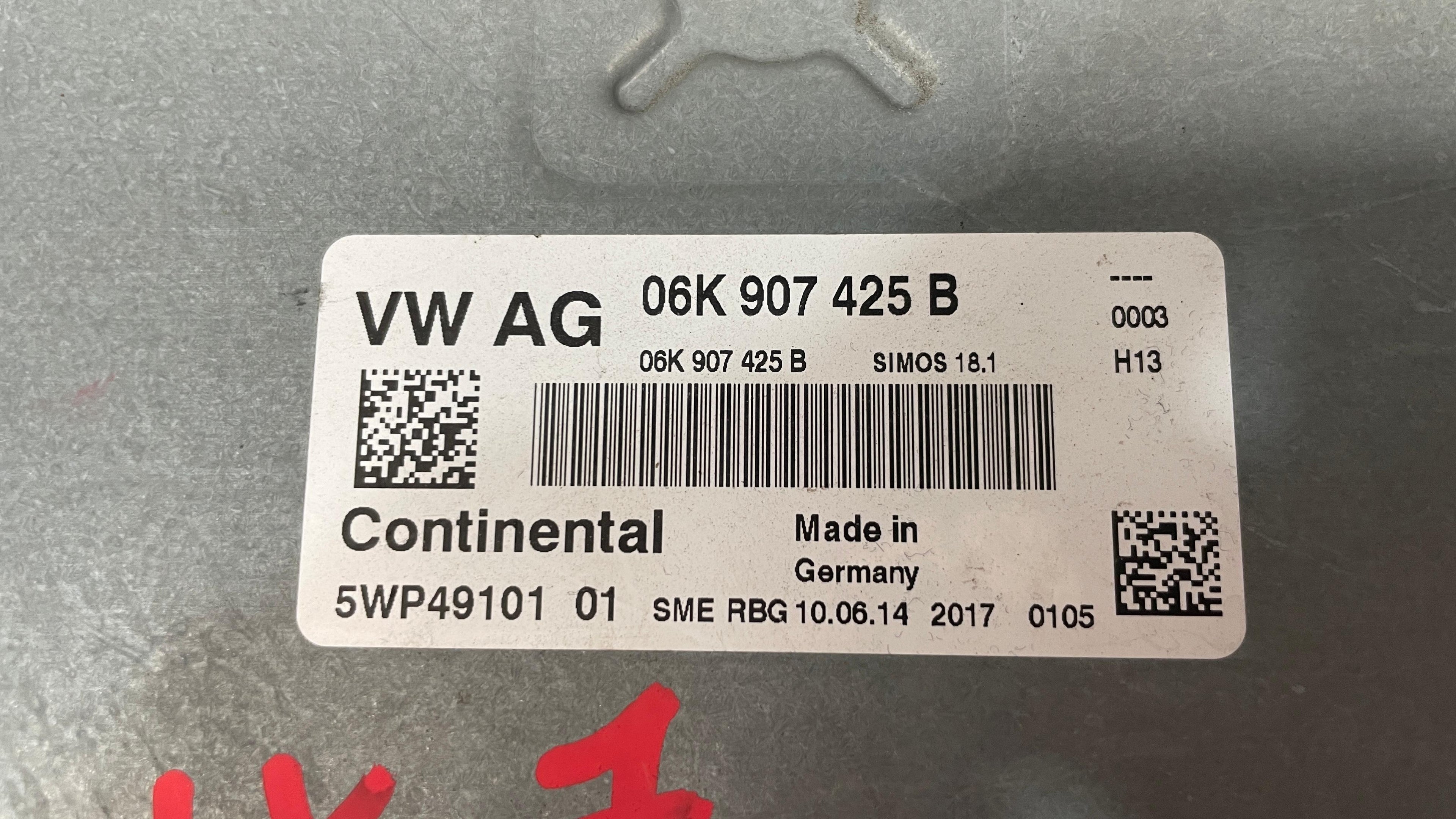 06K907425B VOLKSWAGEN MK7 ENGINE CONTROL UNIT ECU