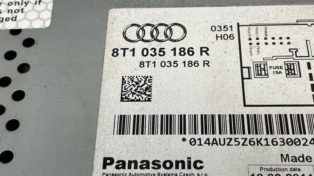 8T1035186R AUDI A4 RADIO RECEIVER CONTROL UNIT