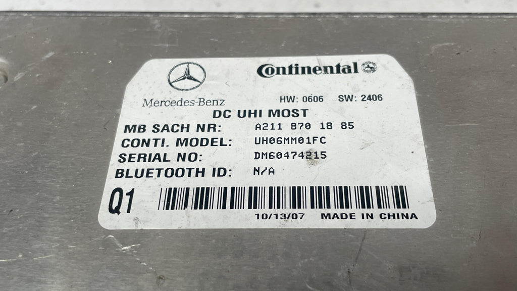 A2118701885 MERCEDES W211 BLUETOOTH HANDSFREE CONTROL MODULE UNIT