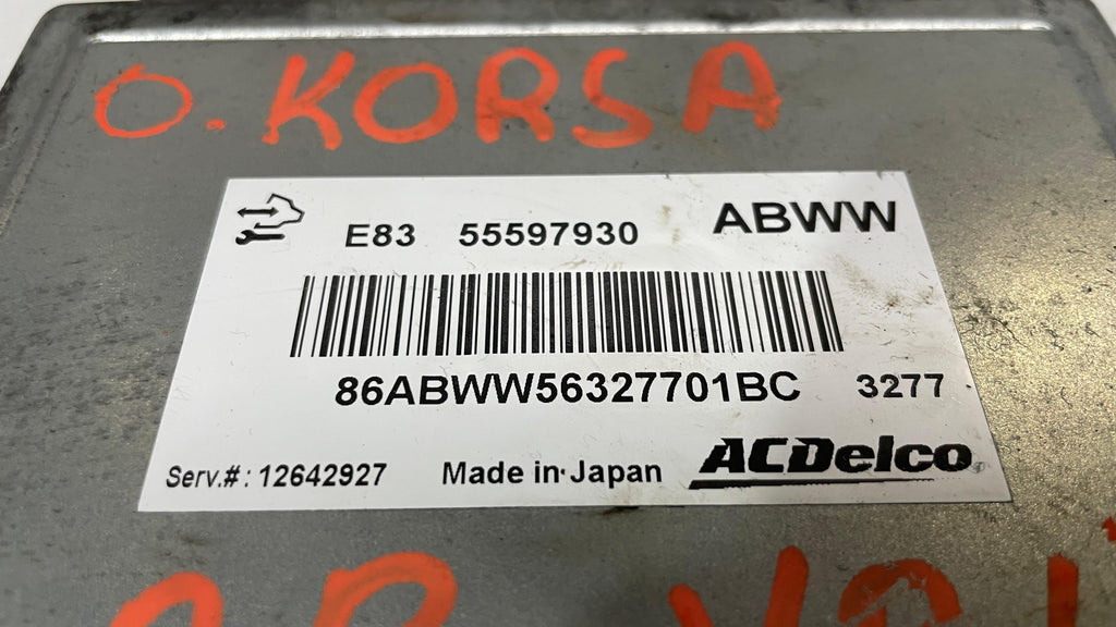 55597930 OPEL CORSA ENGINE CONTROL UNIT ECU