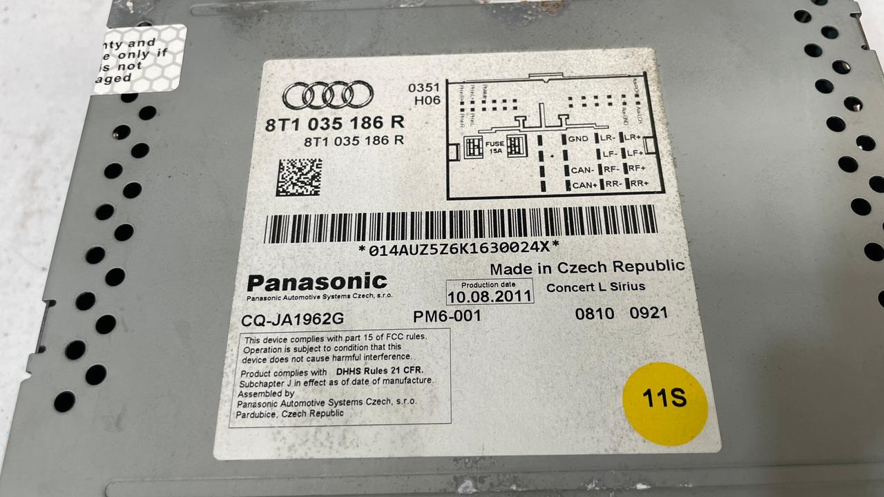 8T1035186R AUDI A4 RADIO RECEIVER CONTROL UNIT