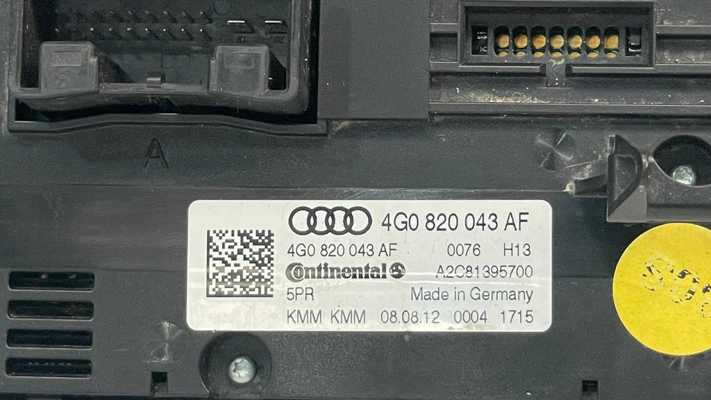 4G0820043AF AUDI A6 AC CLIMATE CONTROLLER SWITCH