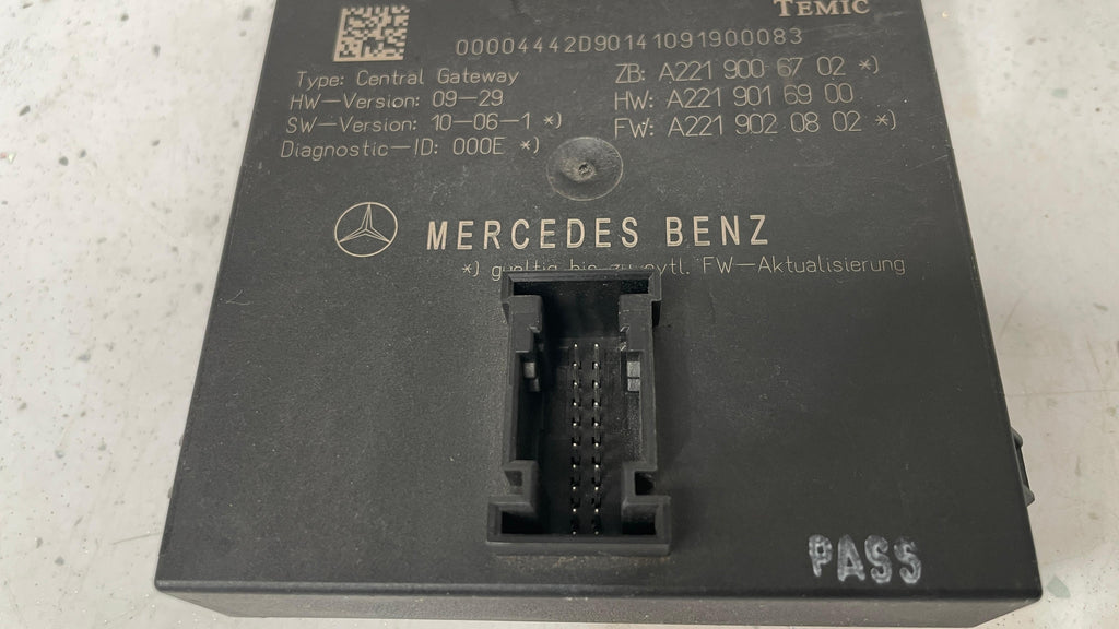 A2219006702 MERCEDES W221 GATEWAY CONTROL MODULE ECU