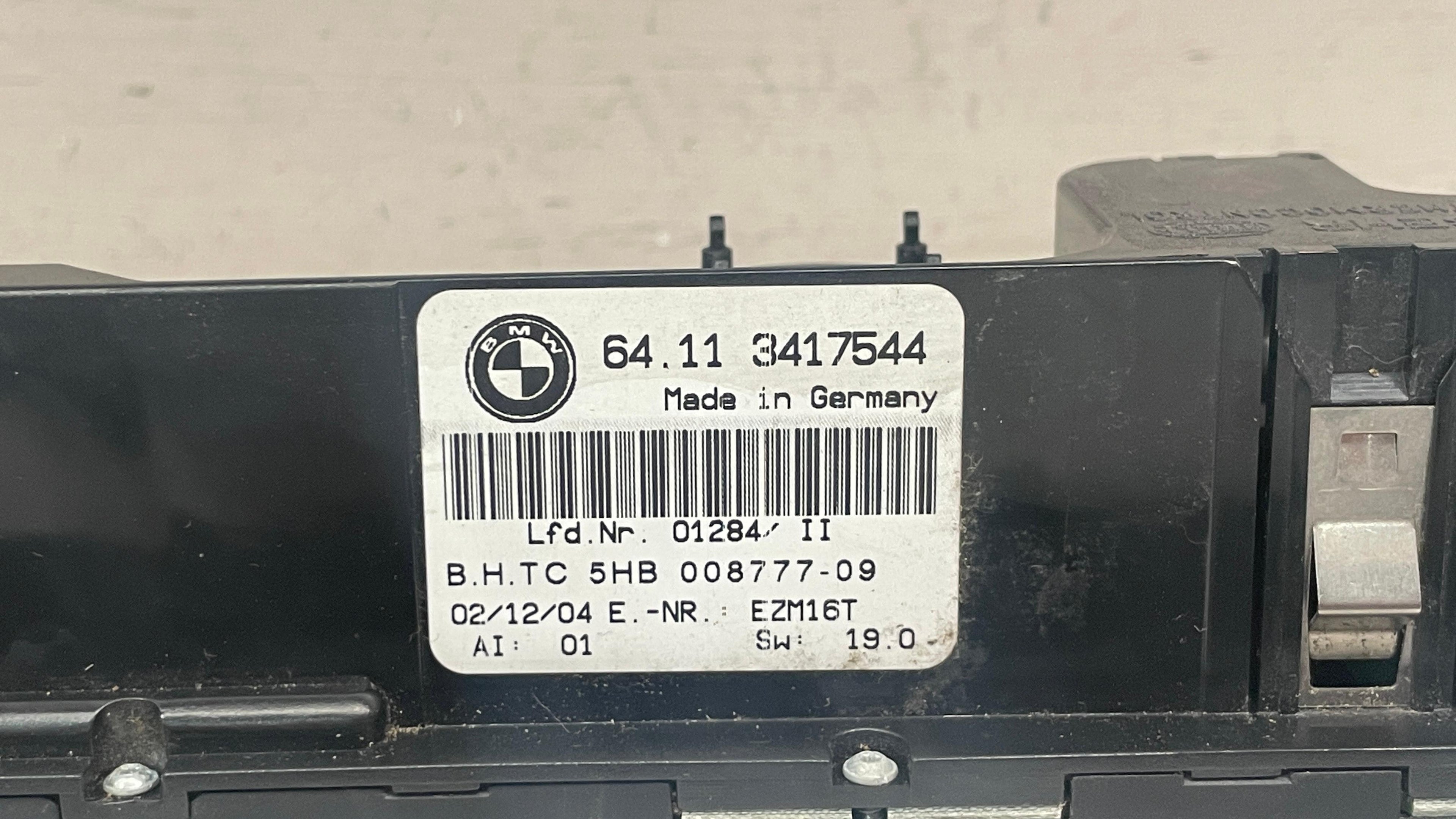 64113417544 BMW X3 HEATER CLIMATE CONTROL PANEL