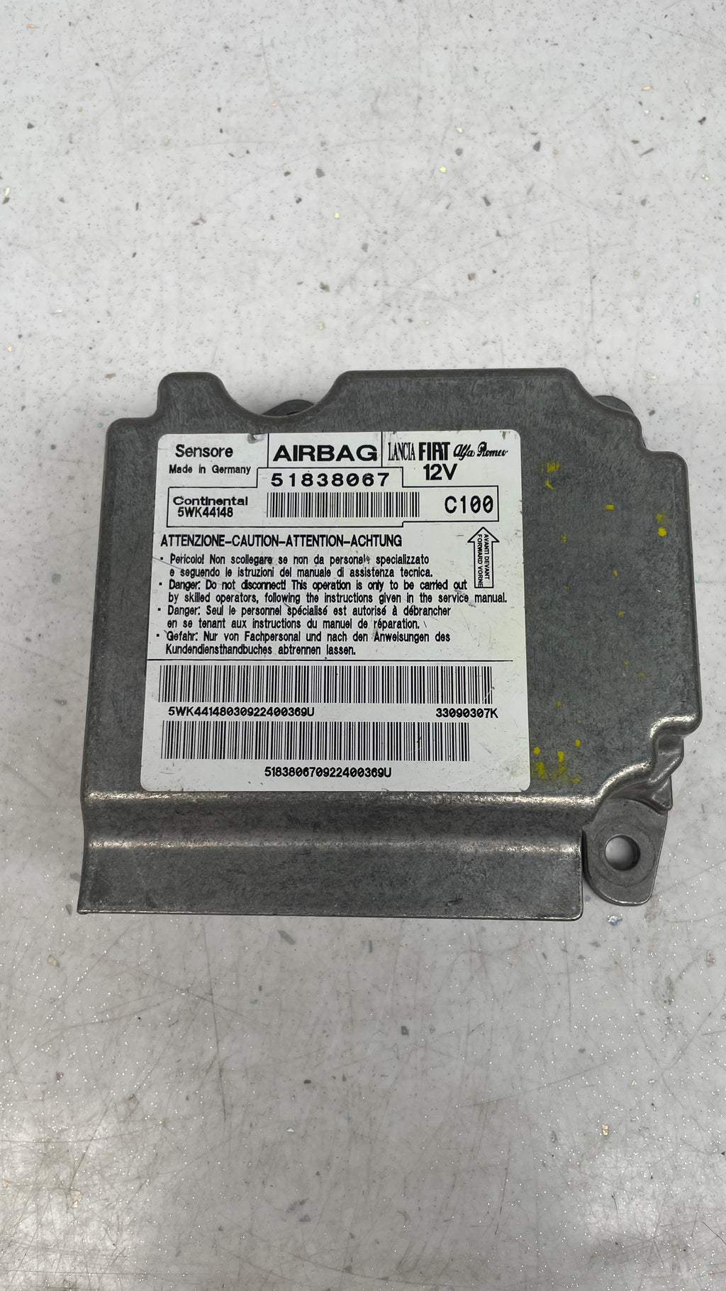 51838067 FIAT SRS ECU CONTROL