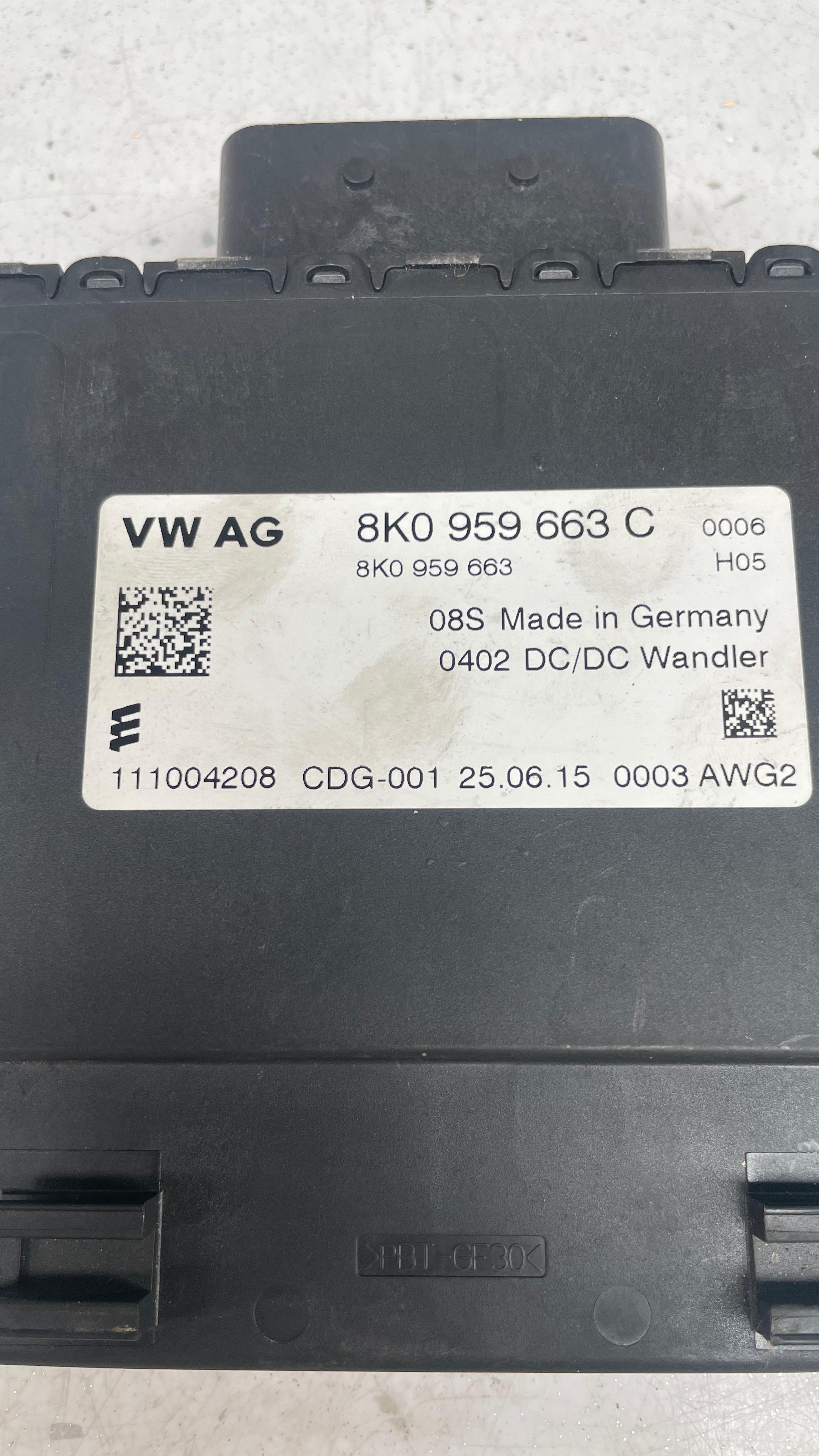 8K0959663C AUDI COMFORT CONTROL