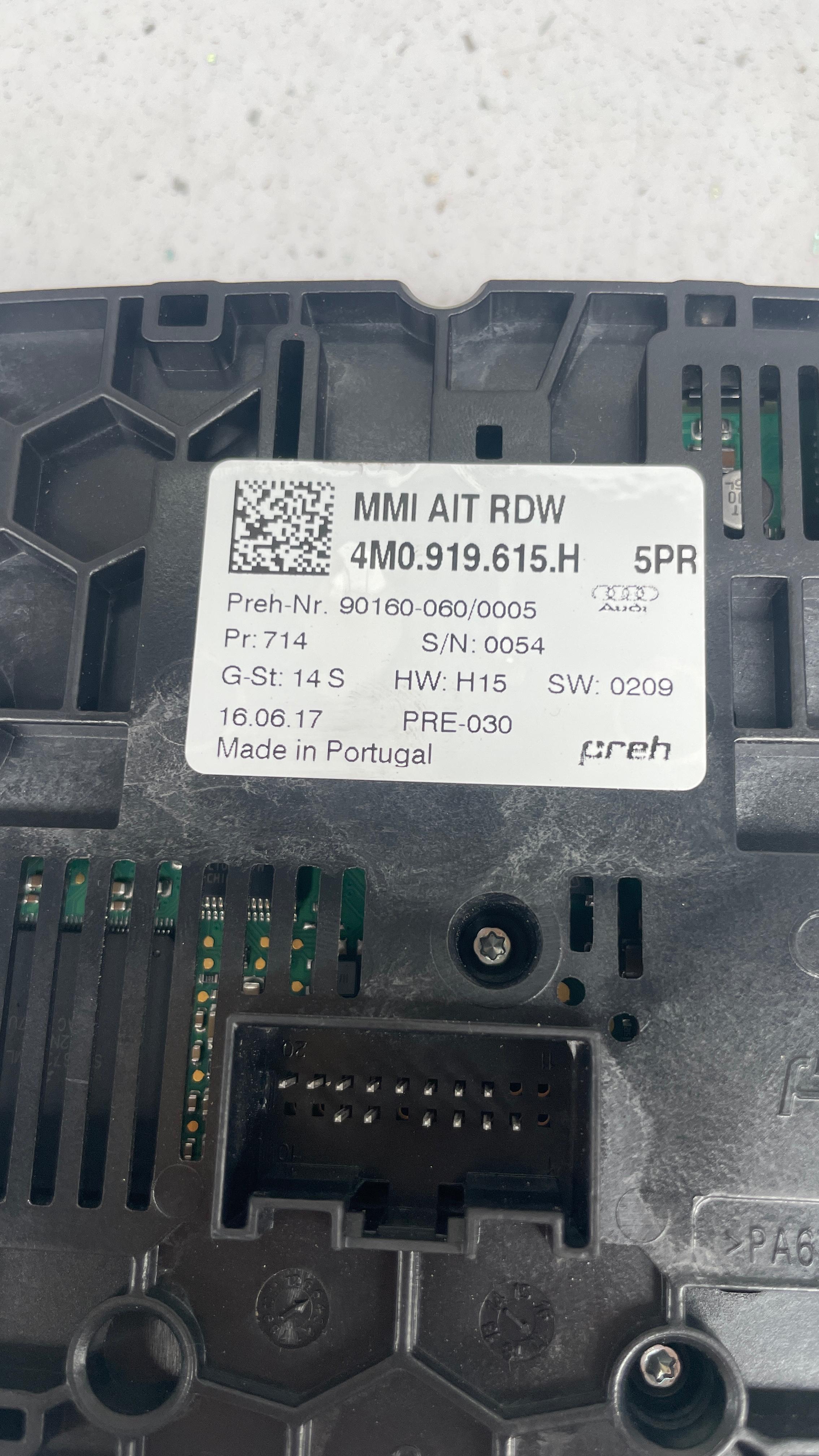 4M0919615H AUDI Q7 MMI MULTIMEDIA CONTROL PANEL