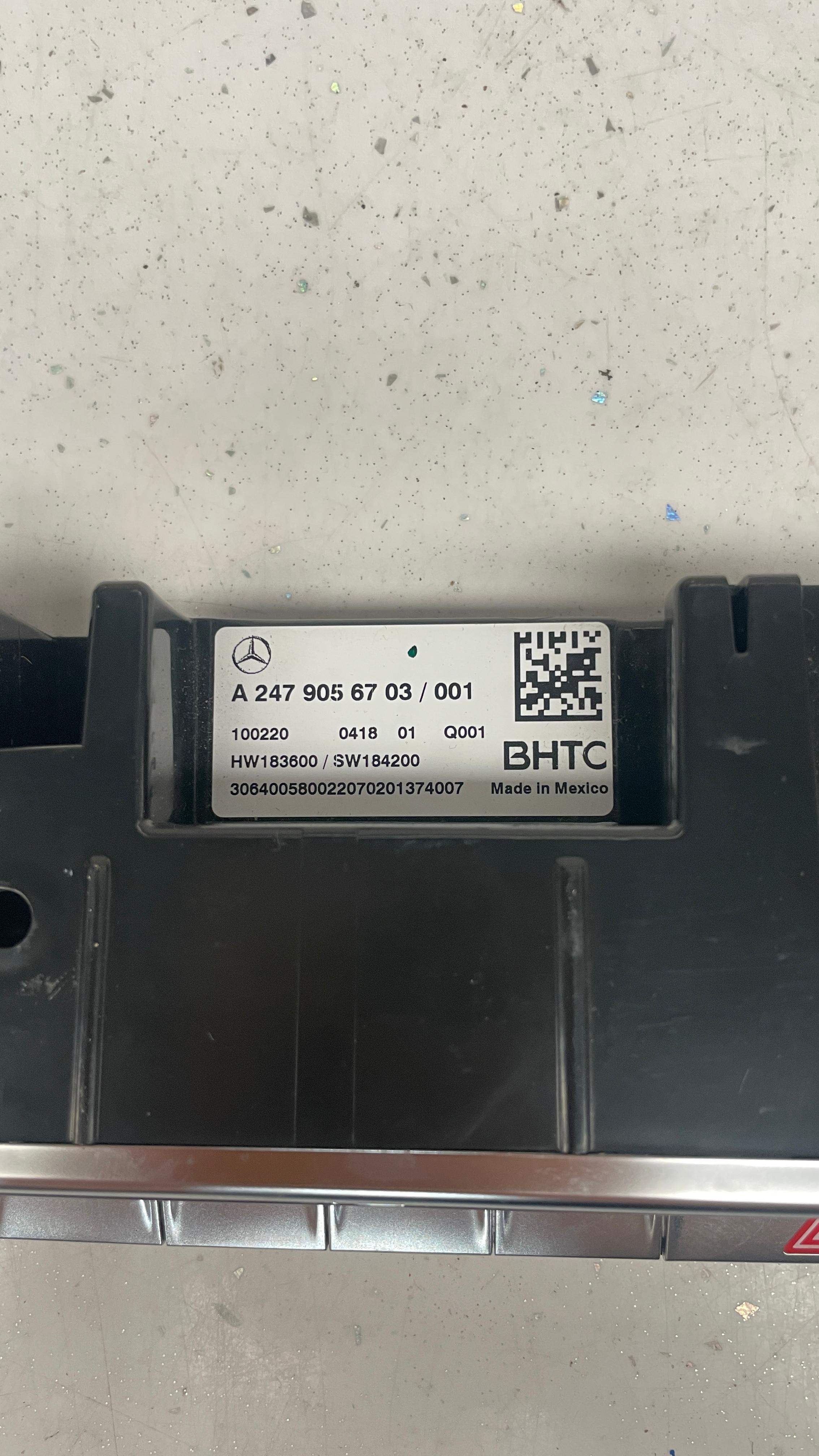 A2479056703 MERCEDES GENUINE DASH CONTROL PANEL