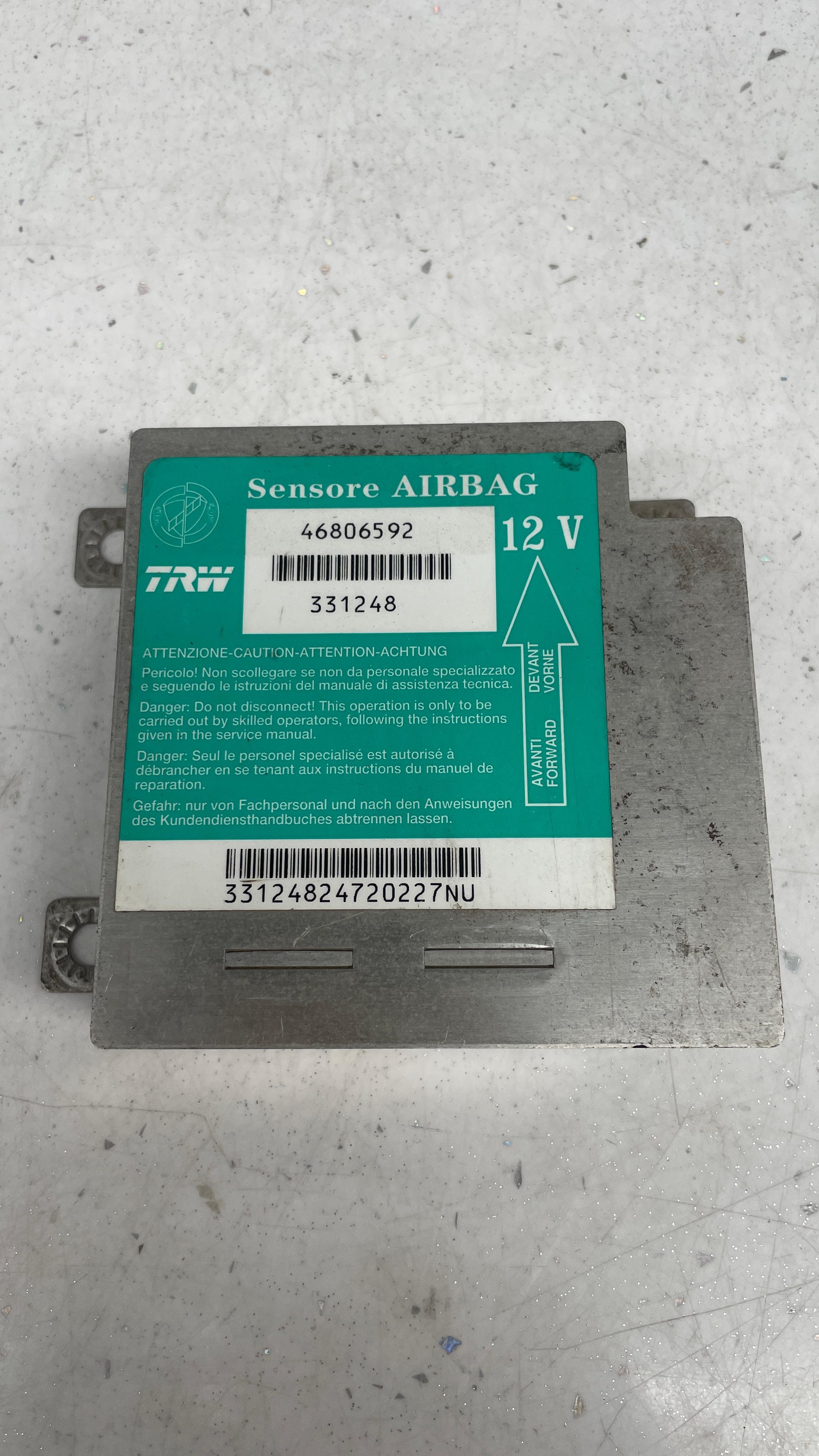 46806592 FIAT SRS CRASH SENSOR MODULE