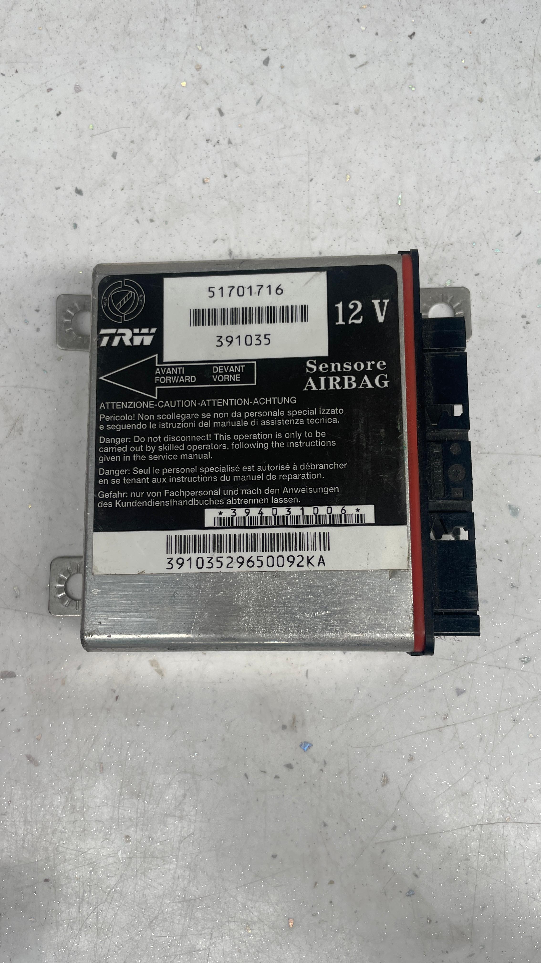 51701716 FIAT  SRS  CONTROL MODULE  ECU