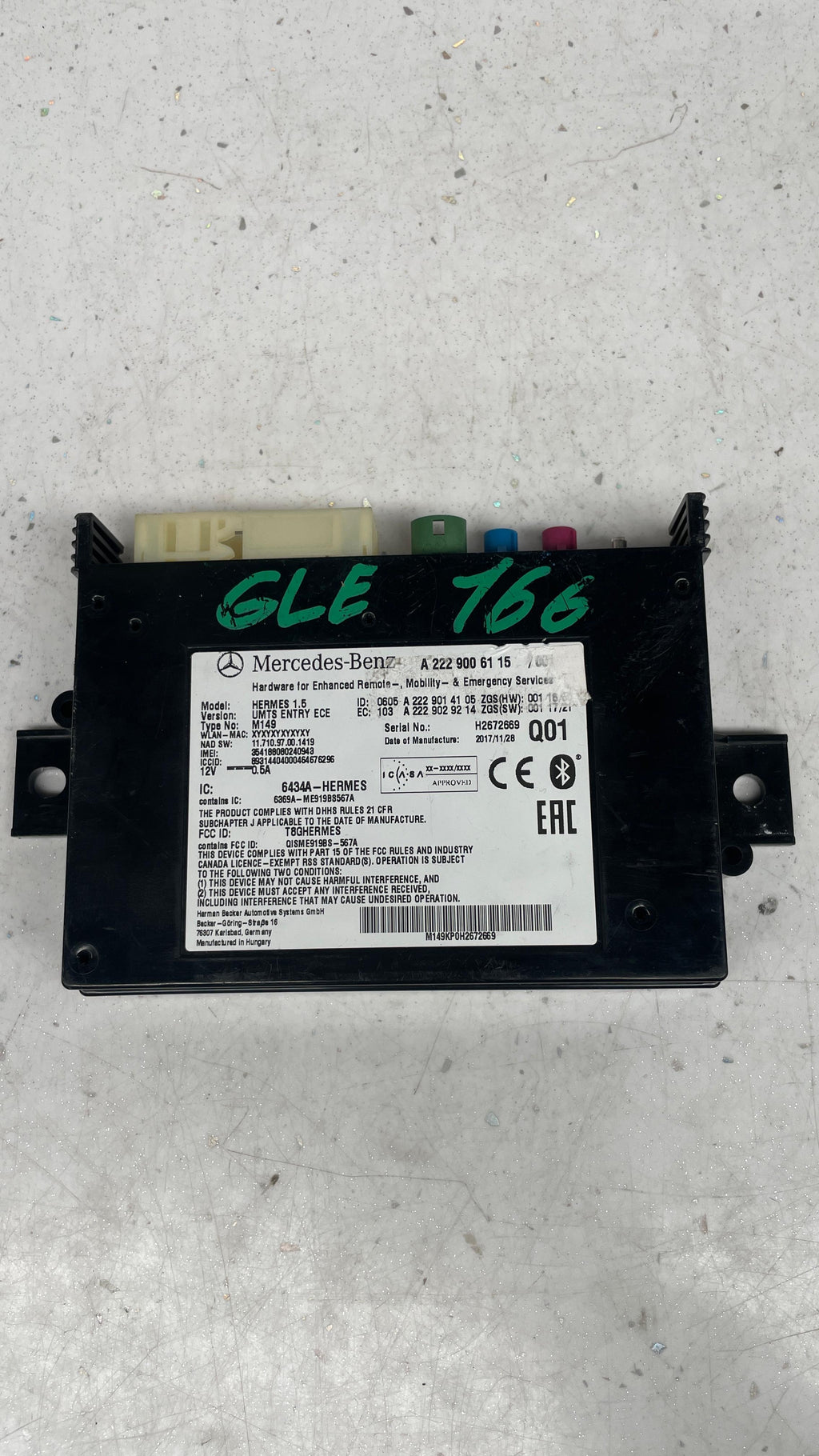 A2229006115 MERCEDES COMMUNICATION CONTROL UNIT