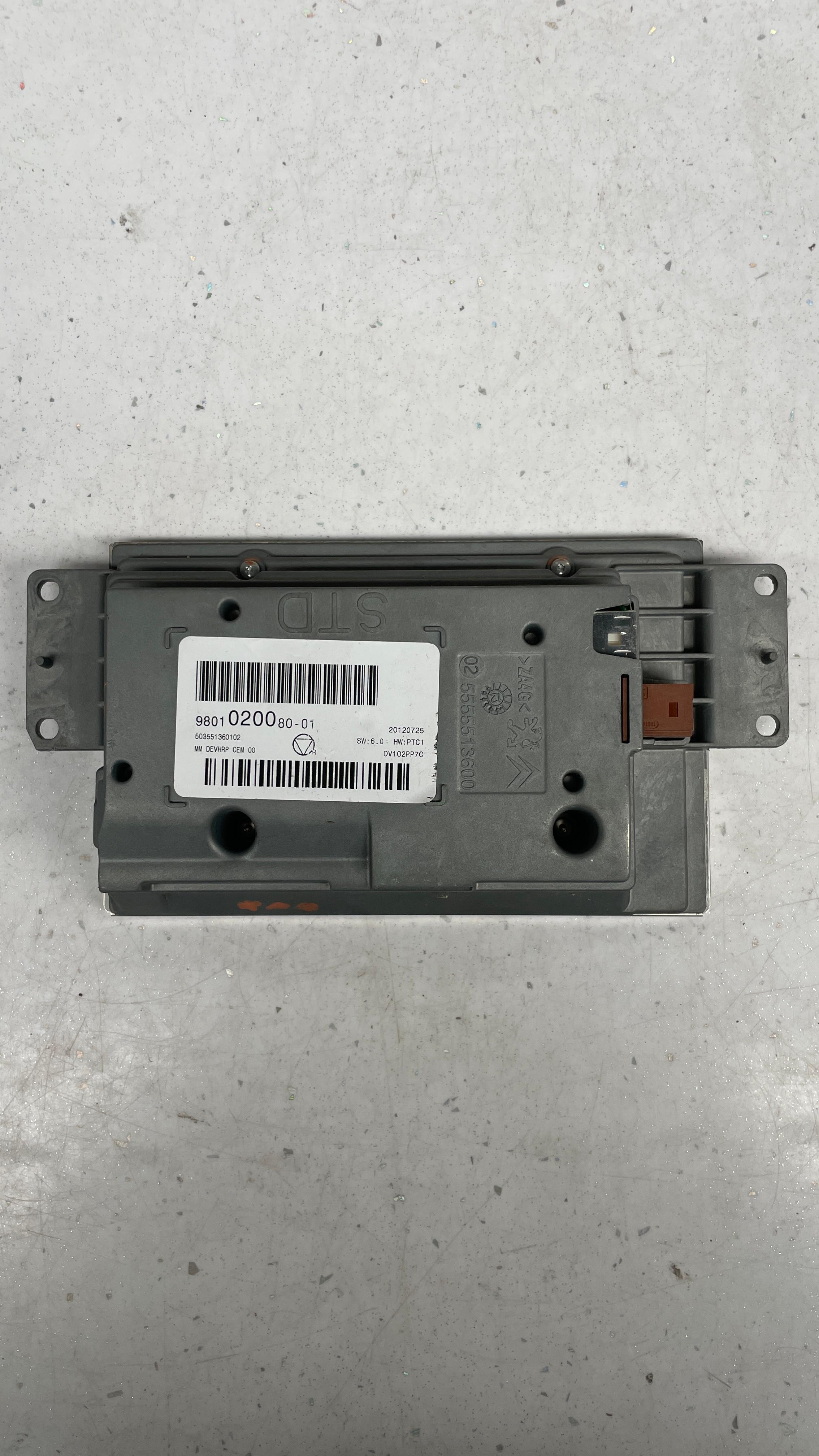 9801020080-01  CITROEN NAVIGATION DISPLAY SCREEN