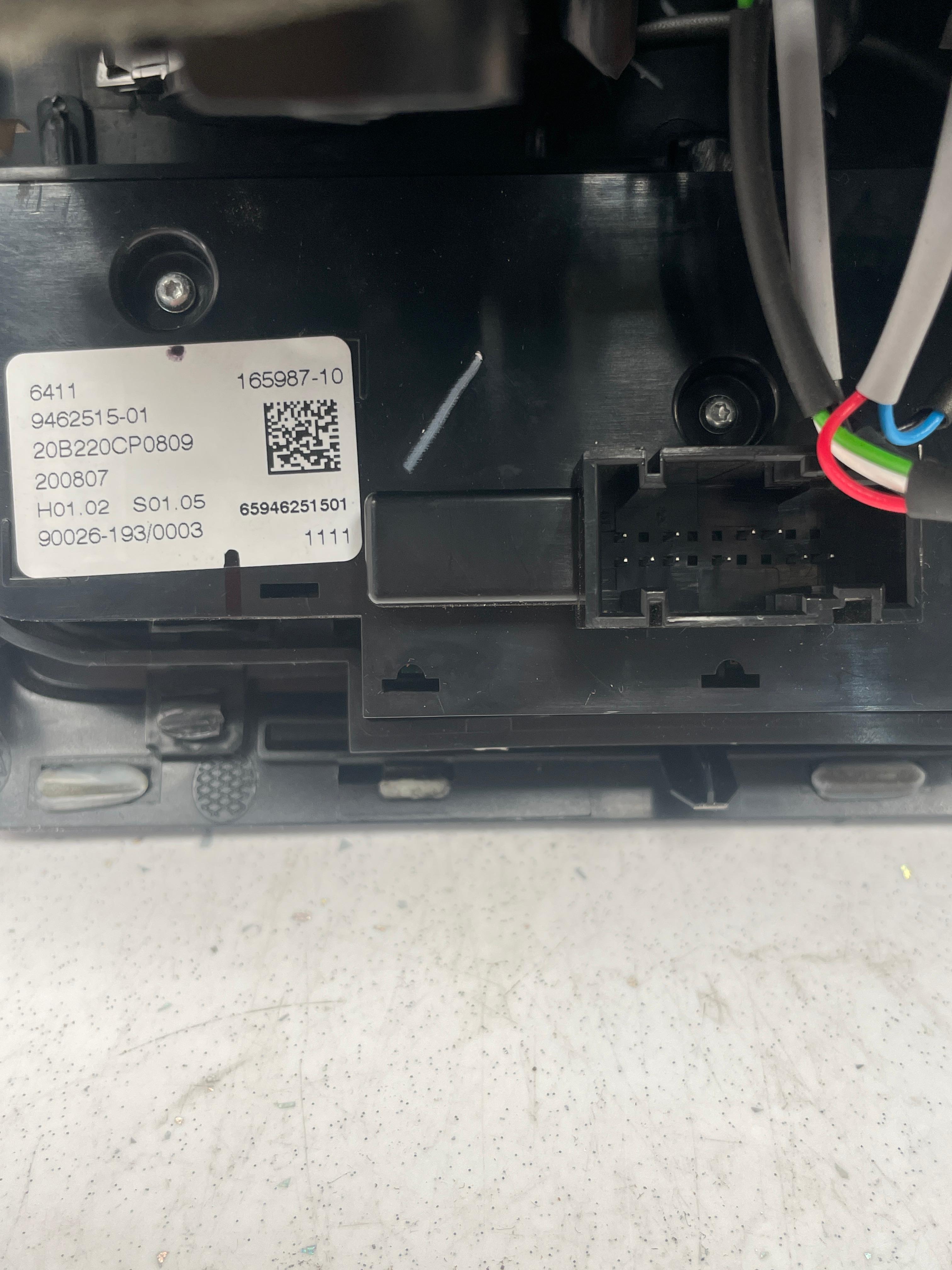 9462515-01 BMW X5  REAR CLIMATE CONTROL PANEL