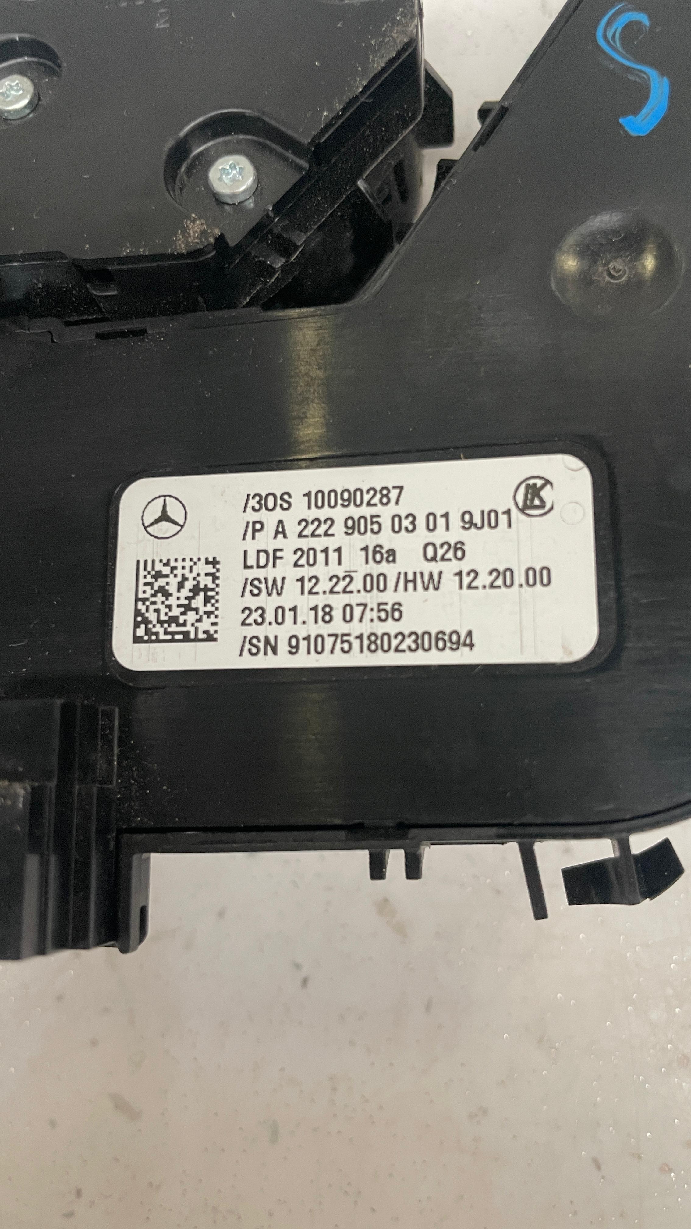 A2229050301 MERCEDES W222 SEAT ADJUSTMENT SWITCH LEFT FRONT