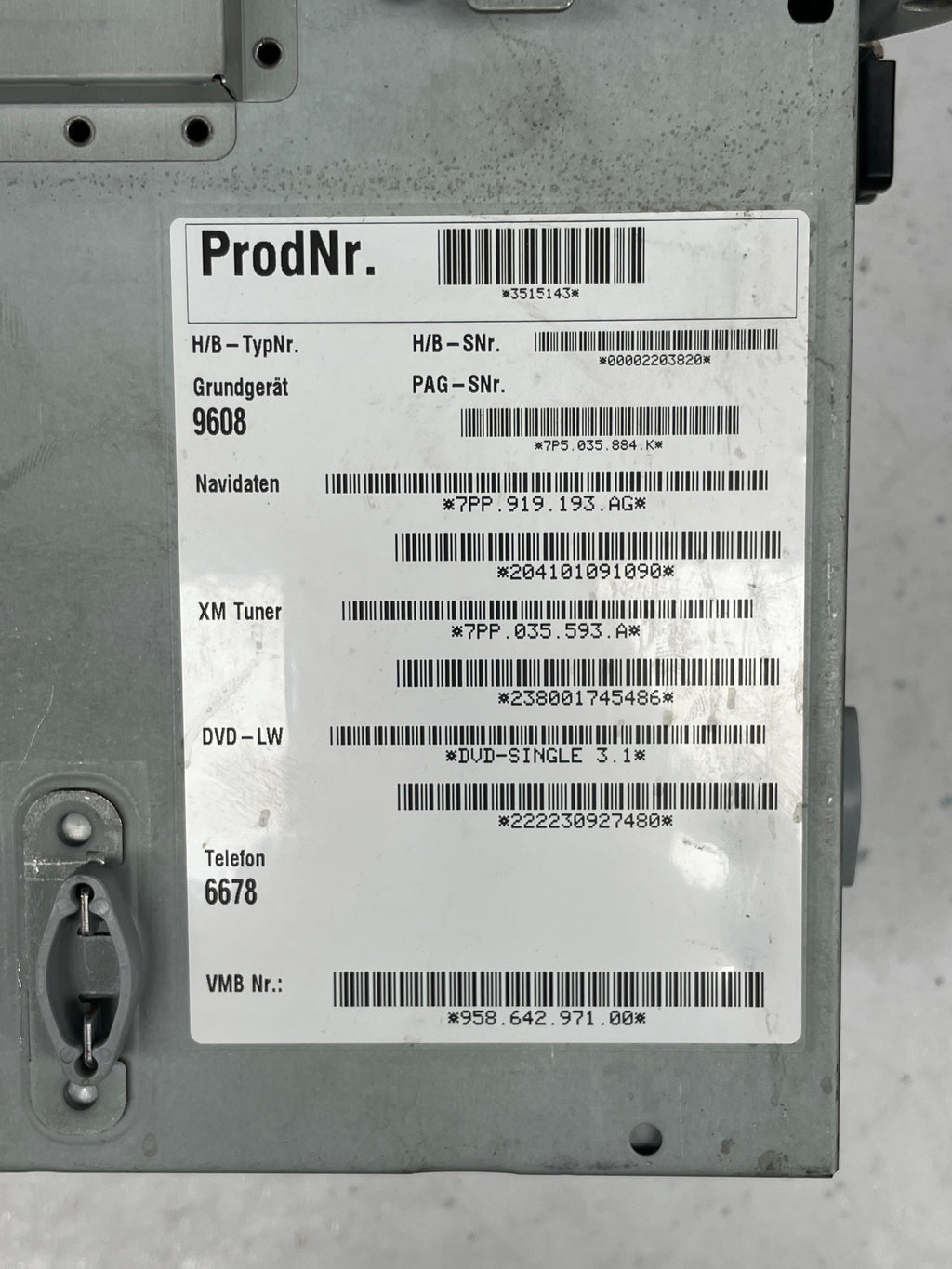 7PP919193AG PORSCHE CAYENNE DISPLAY SCREEN NAVIGATION