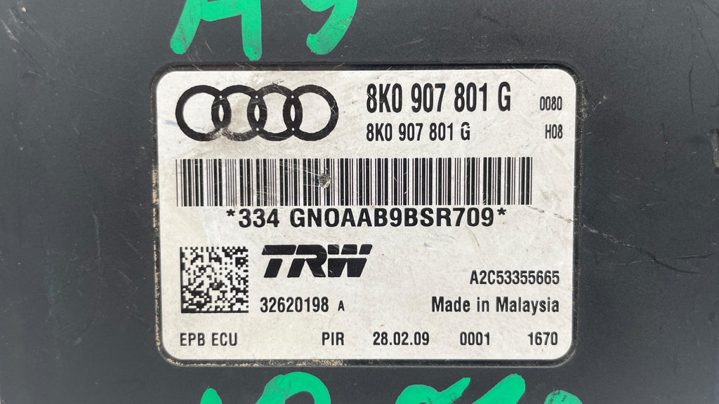 8K0907801G AUDI A5 ELECTRONIC PARKING BRAKE