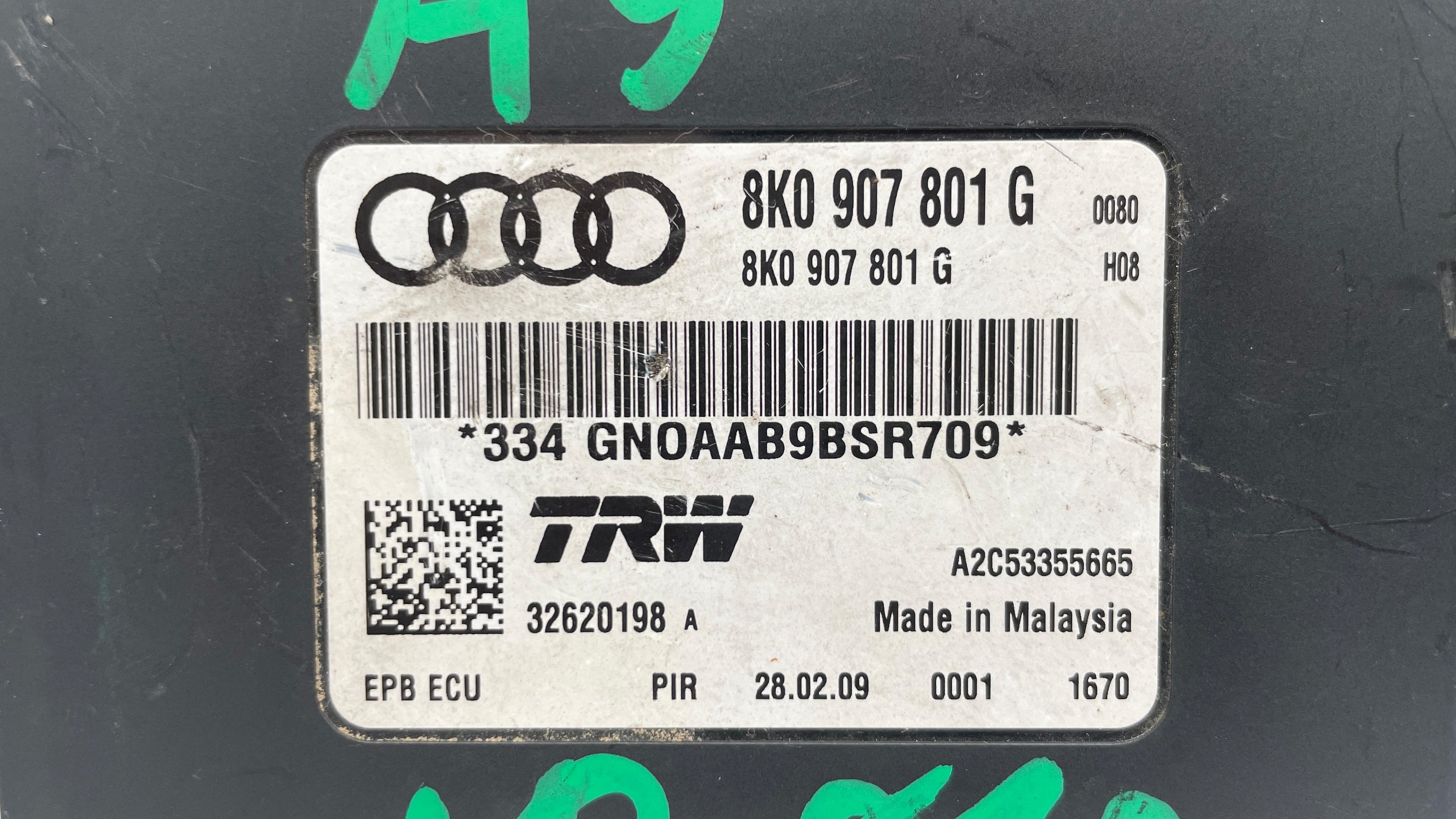 8K0907801G AUDI A5 ELECTRONIC PARKING BRAKE