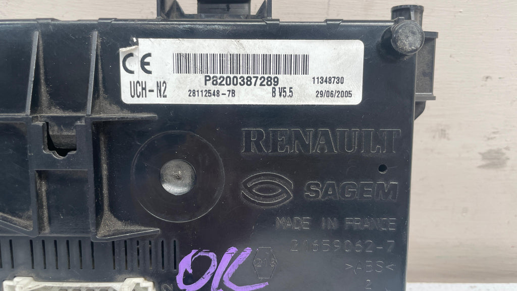 P8200387289 RENAULT CLIO BODY CONTROL UNIT