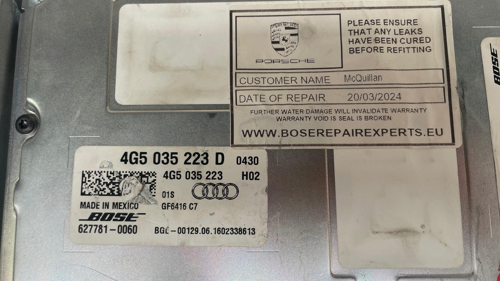 4G5035223D PORSCHE CAYENNE GENUINE BOSE AMPLIFIER