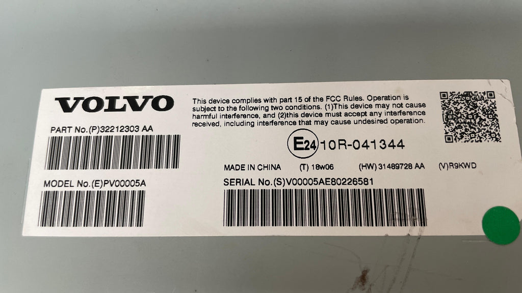 32212303AA VOLVO XC90 SOUND AMPLIFIER CONTROL