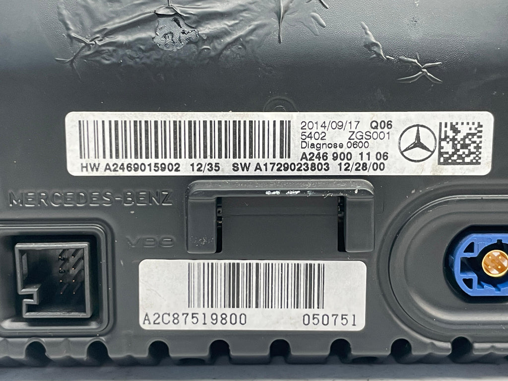 A2469001106 MERCEDES  A-CLASS  INFOTAINMENT DISPLAY SCREEN